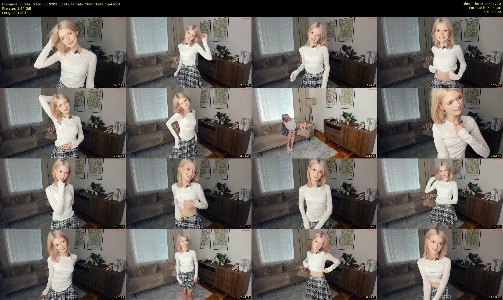 cutebrutality — 73 minute Chaturbate female cam show recording, 720p, Oct 5, 2025