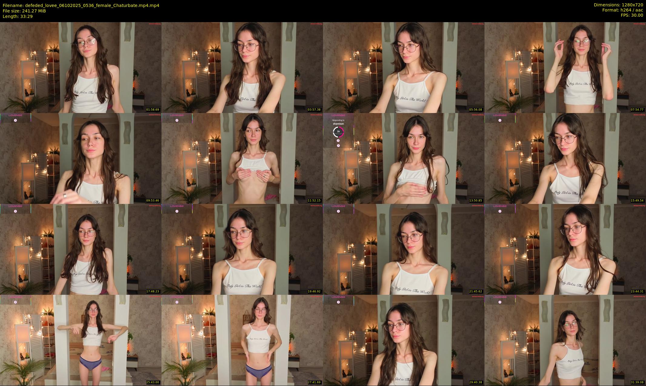 defeded_lovee — 34 minute Chaturbate female cam show recording, 720p, Oct 6, 2025