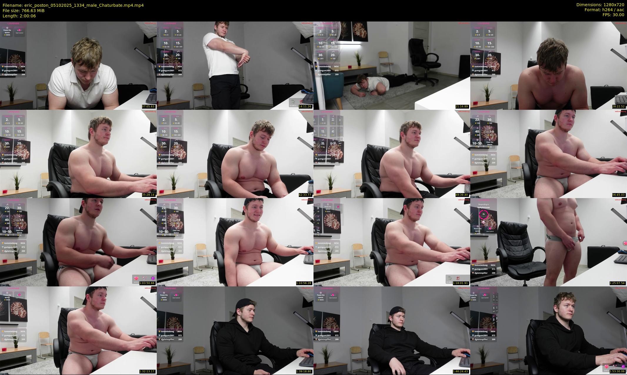 eric_poston — 121 minute Chaturbate male cam show recording, 720p, Oct 5, 2025