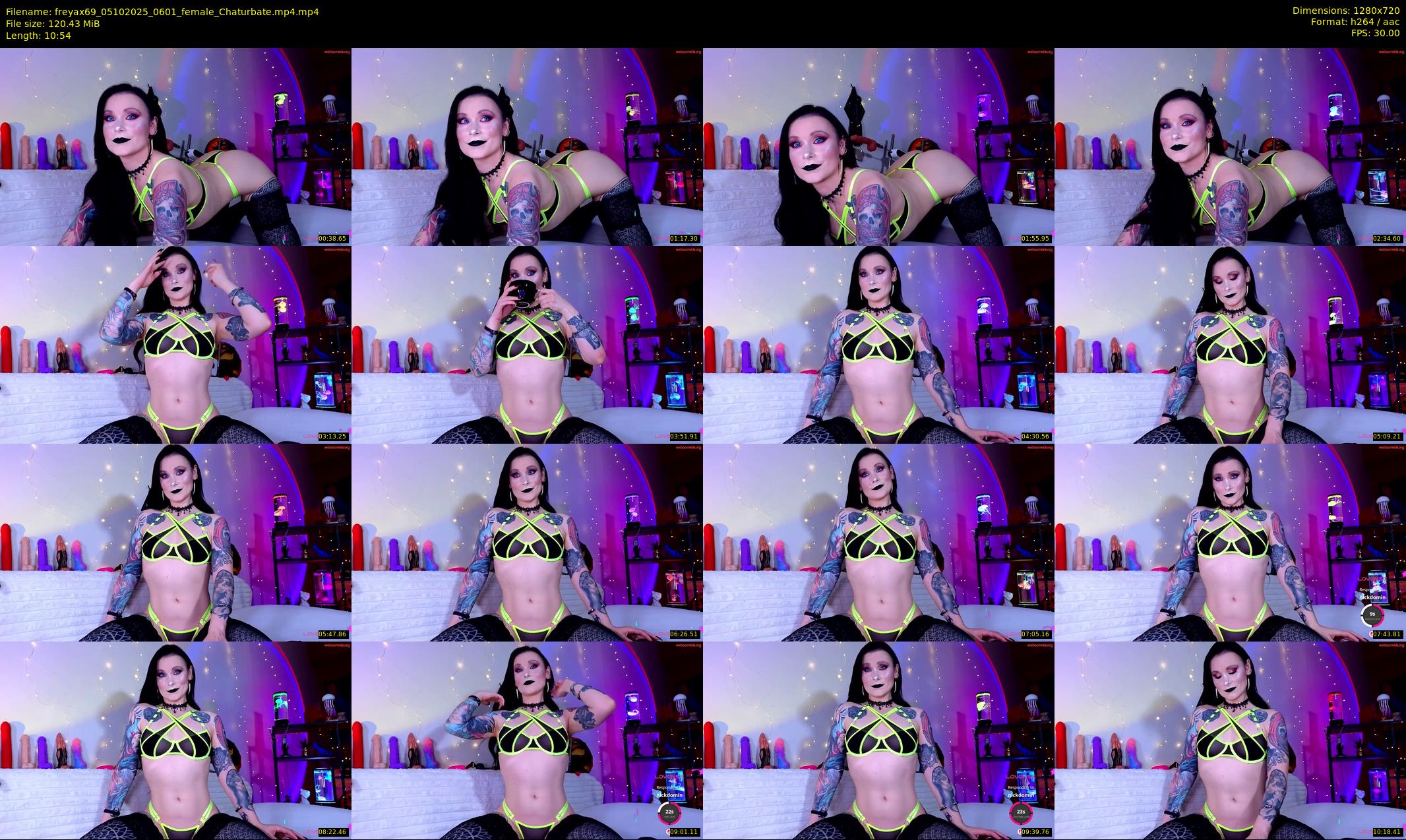 freyax69 — 11 minute Chaturbate female cam show recording, 720p, Oct 5, 2025