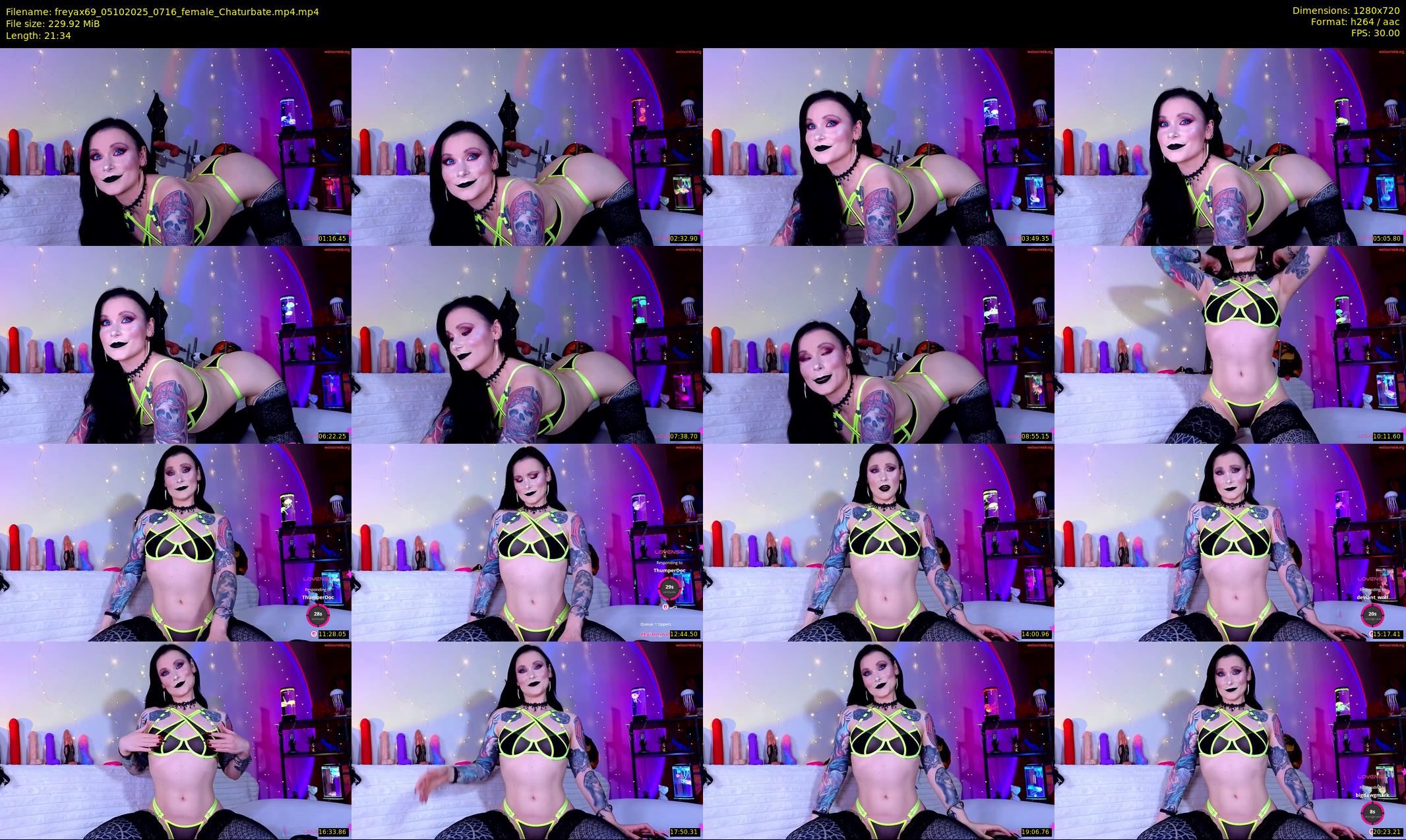 freyax69 — 22 minute Chaturbate female cam show recording, 720p, Oct 5, 2025