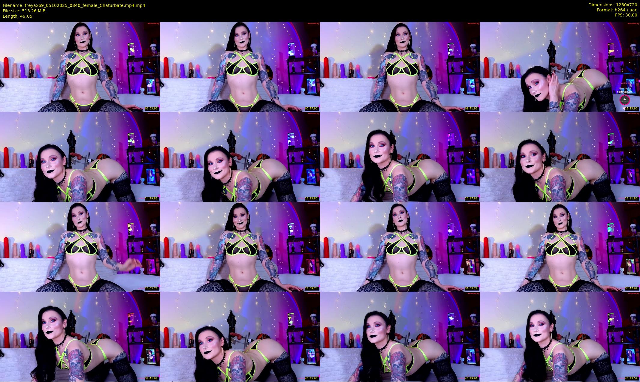 freyax69 — 50 minute Chaturbate female cam show recording, 720p, Oct 5, 2025