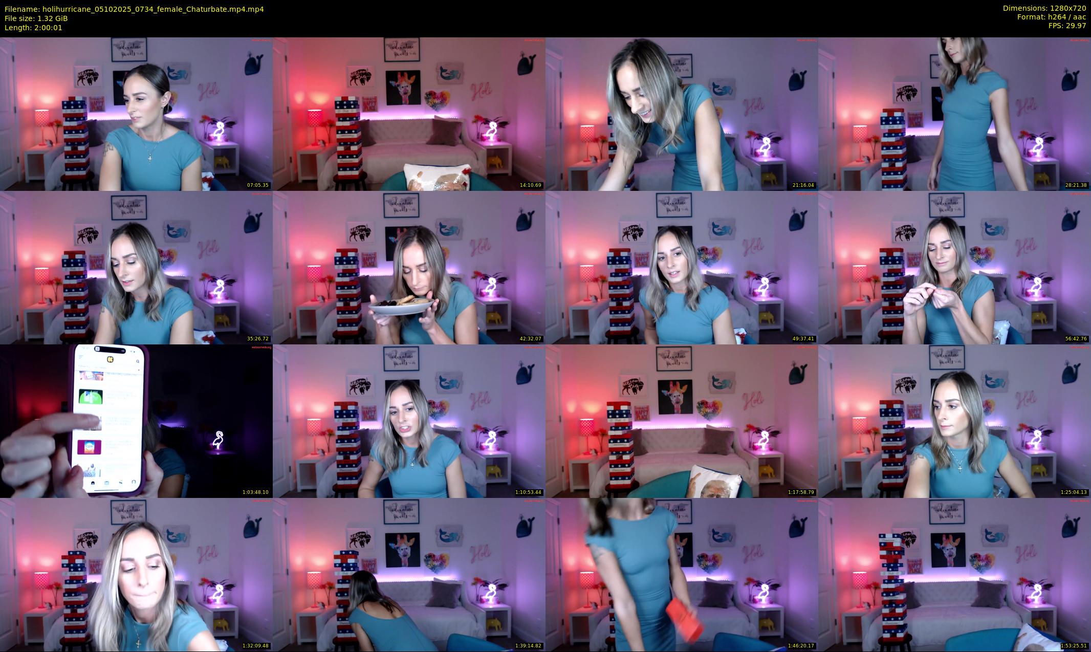 holihurricane — 121 minute Chaturbate female cam show recording, 720p, Oct 5, 2025