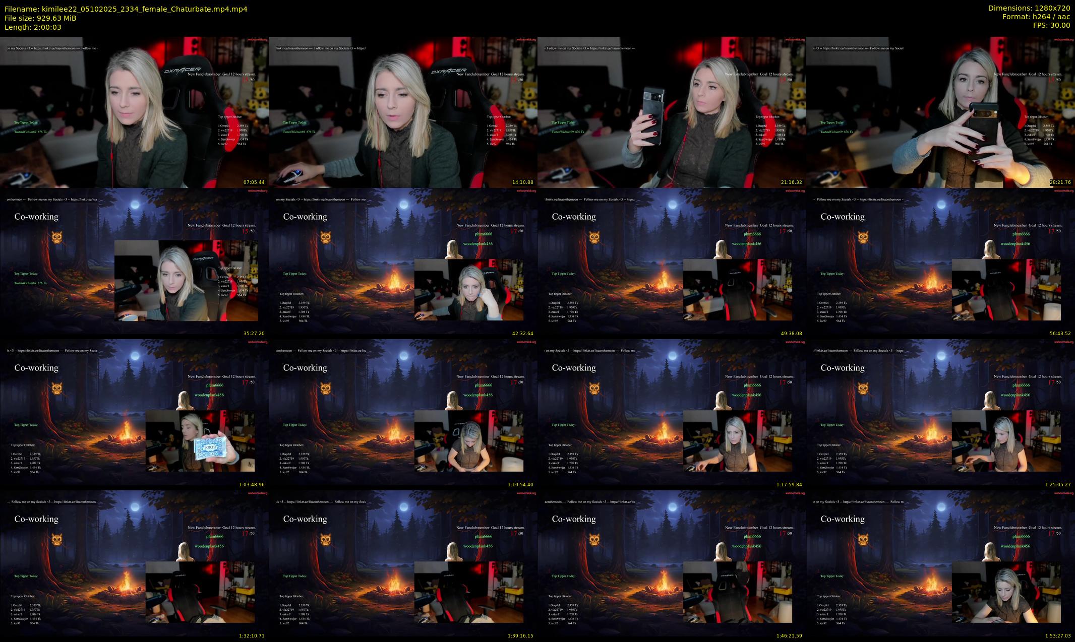 kimilee22 — 121 minute Chaturbate female cam show recording, 720p, Oct 5, 2025