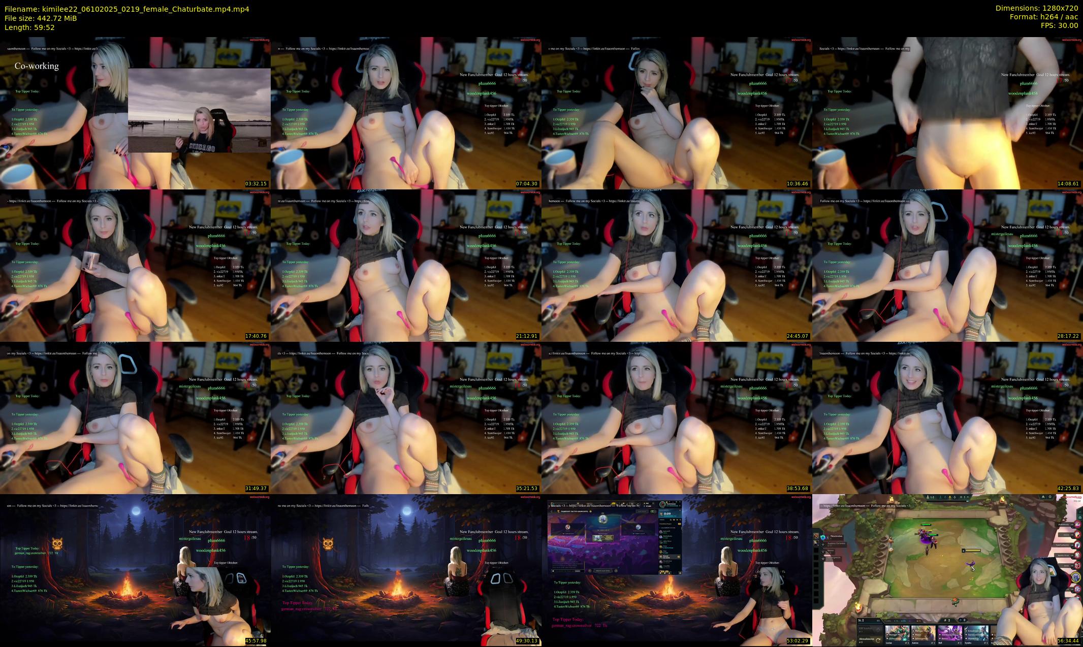 kimilee22 — 60 minute Chaturbate female cam show recording, 720p, Oct 6, 2025