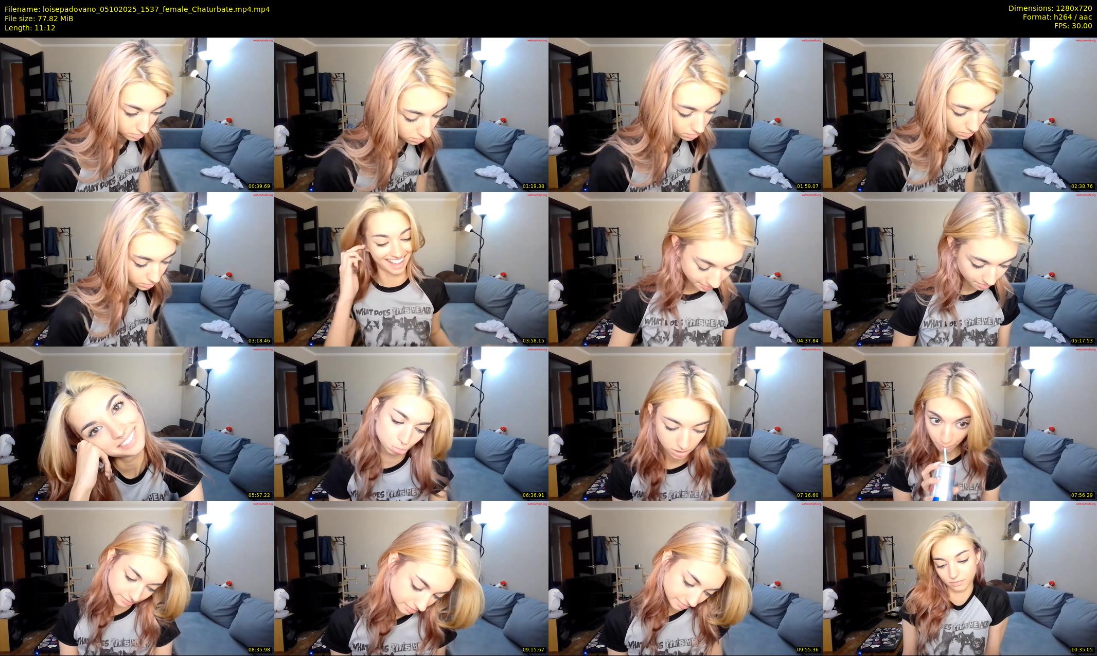 loisepadovano — 12 minute Chaturbate female cam show recording, 720p, Oct 5, 2025