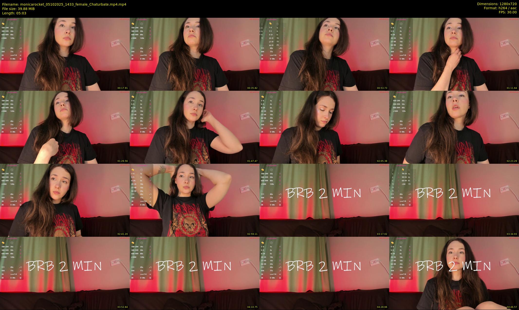 monicarocket — 6 minute Chaturbate female cam show recording, 720p, Oct 5, 2025