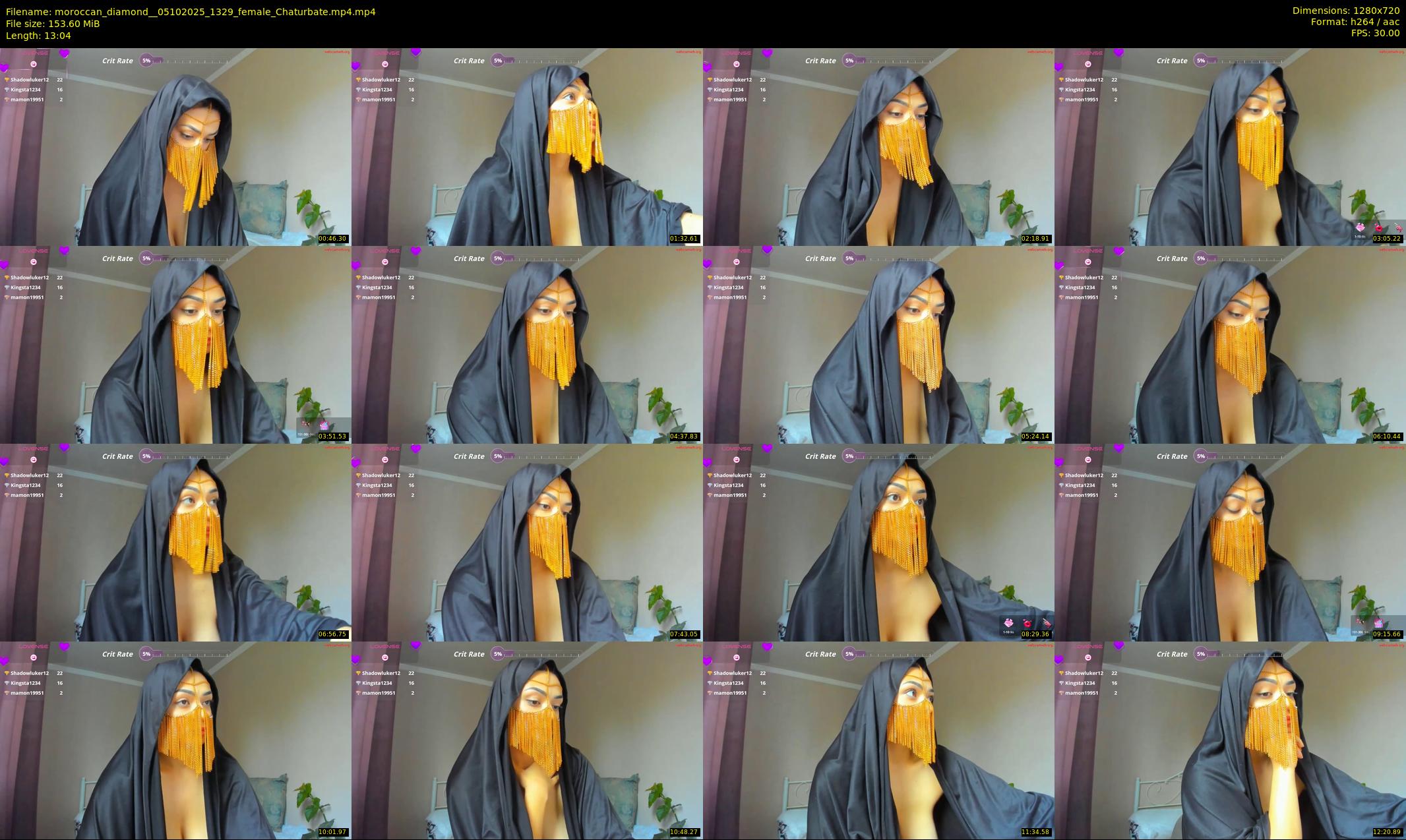 moroccan_diamond_ — 14 minute Chaturbate female cam show recording, 720p, Oct 5, 2025