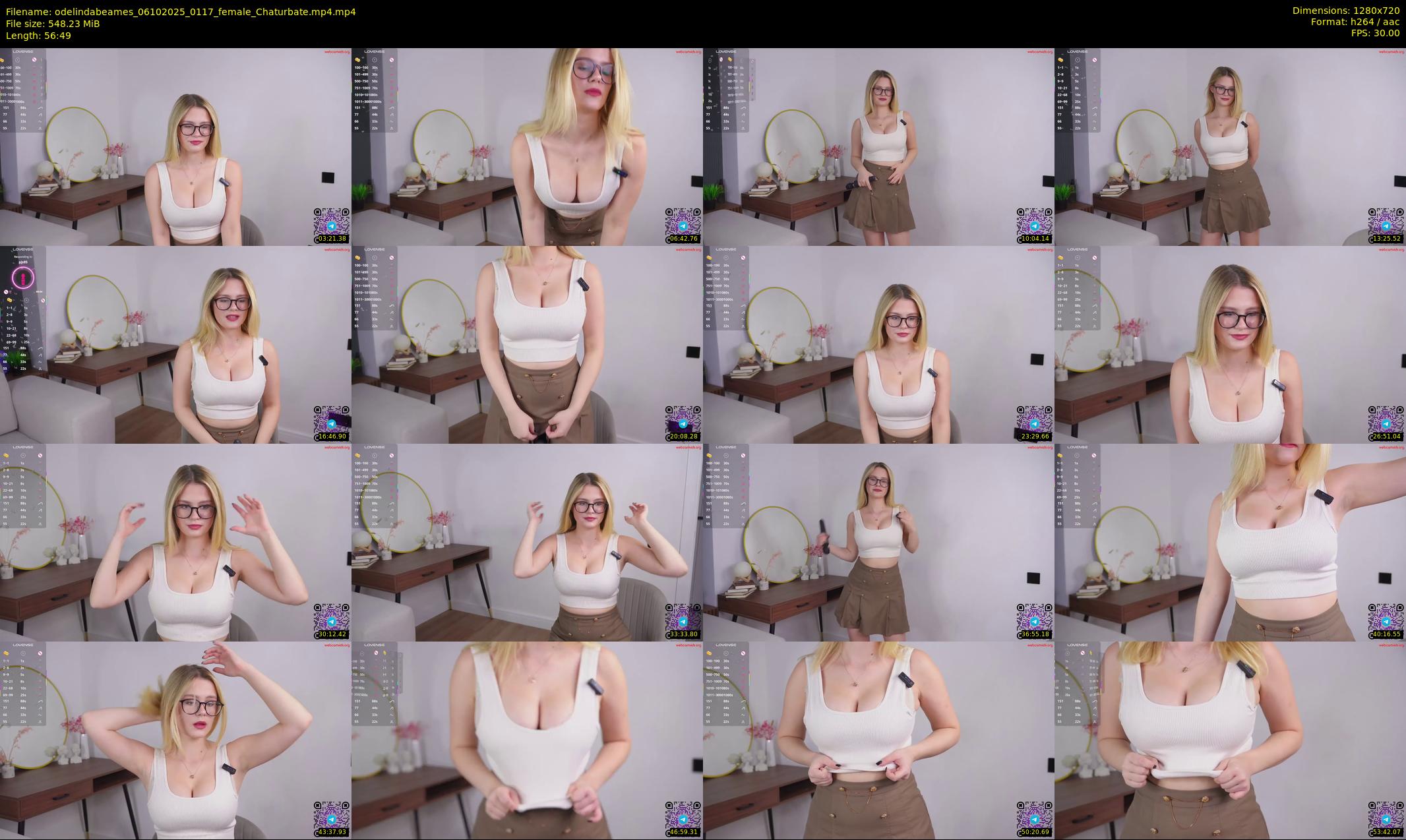 odelindabeames — 57 minute Chaturbate female cam show recording, 720p, Oct 6, 2025