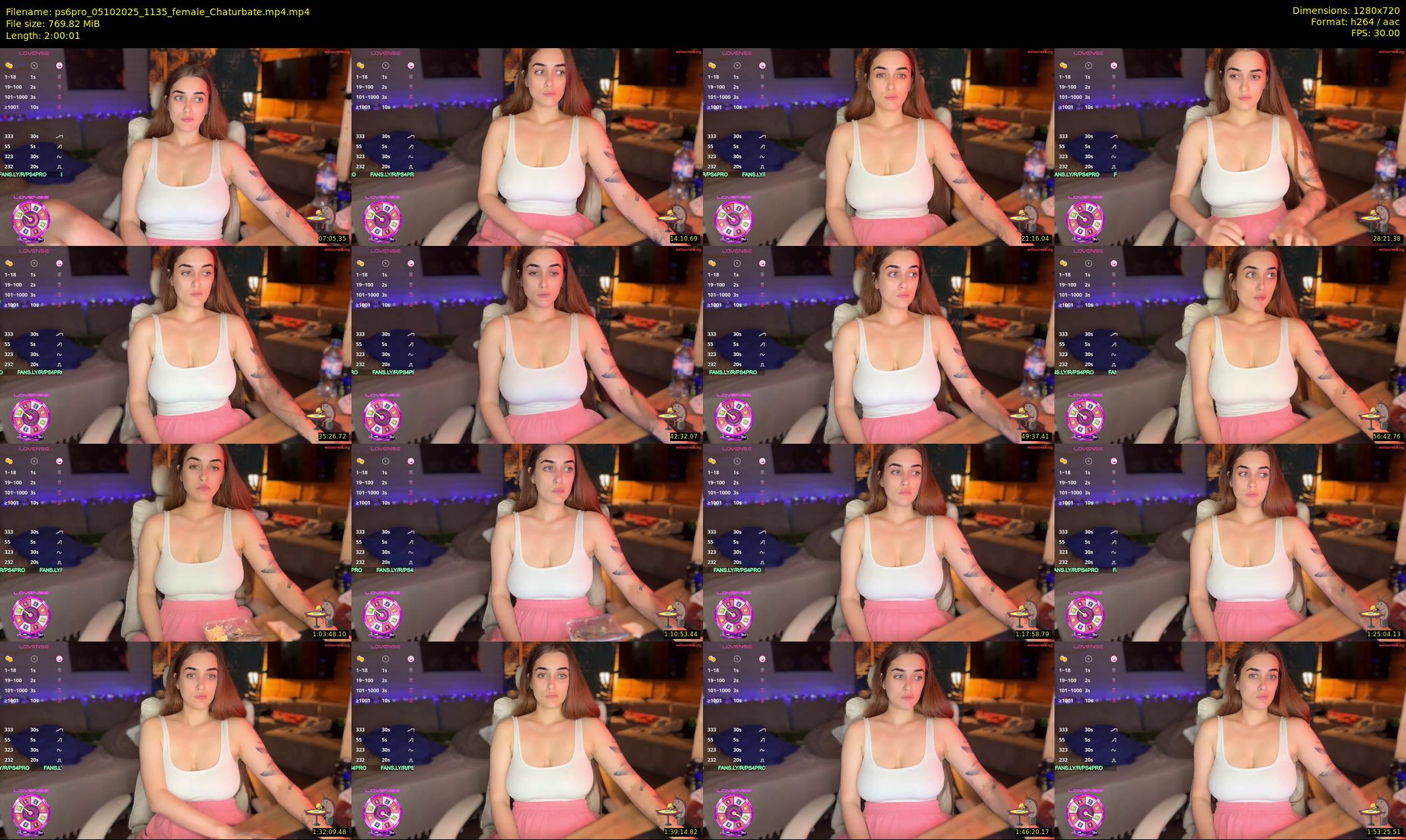 ps6pro — 121 minute Chaturbate female cam show recording, 720p, Oct 5, 2025