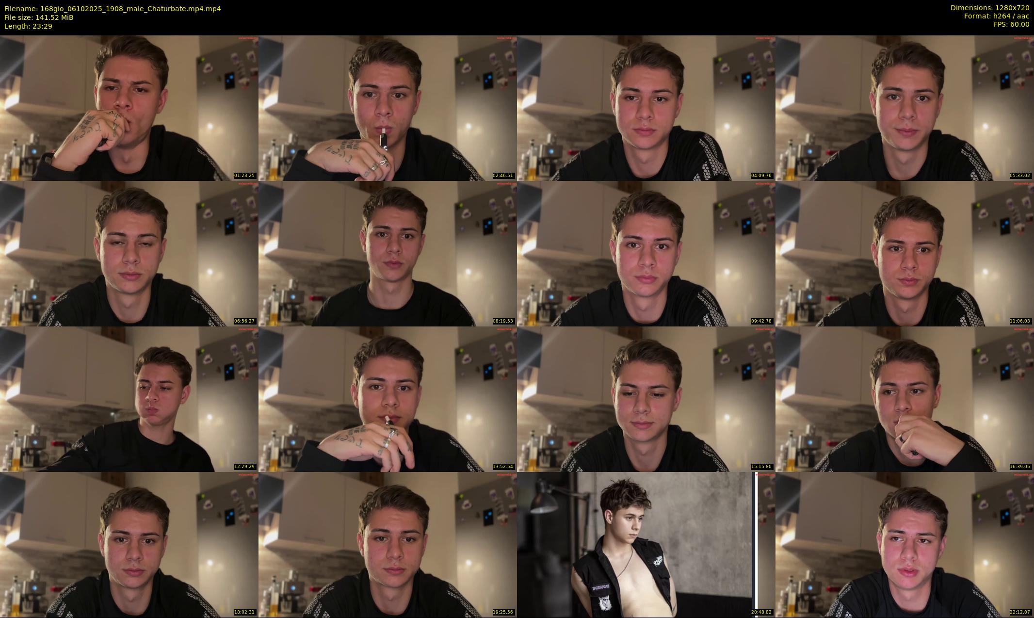 168gio — 24 minute Chaturbate male cam show recording, 720p, Oct 6, 2025