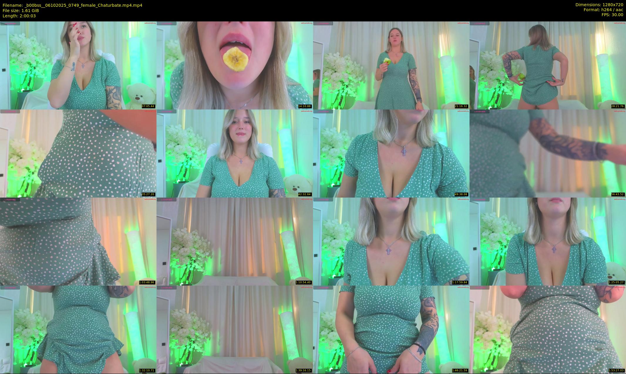 _b00bss_ — 121 minute Chaturbate female cam show recording, 720p, Oct 6, 2025