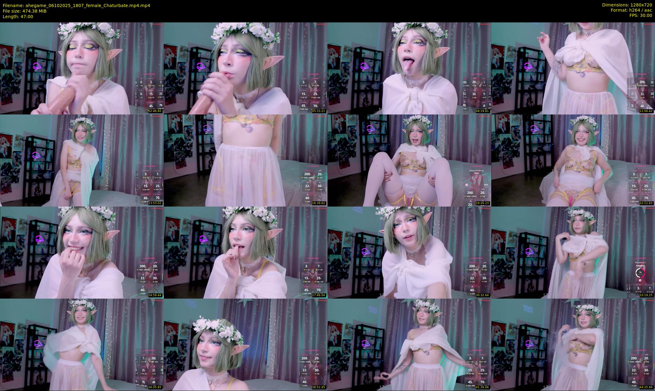 ahegame — 47 minute Chaturbate female cam show recording, 720p, Oct 6, 2025