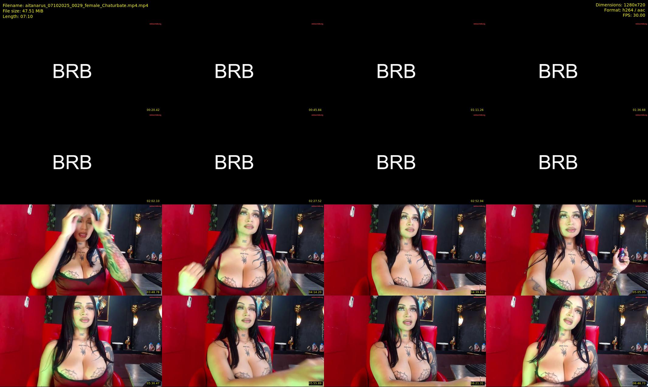 aitanarus — 8 minute Chaturbate female cam show recording, 720p, Oct 7, 2025
