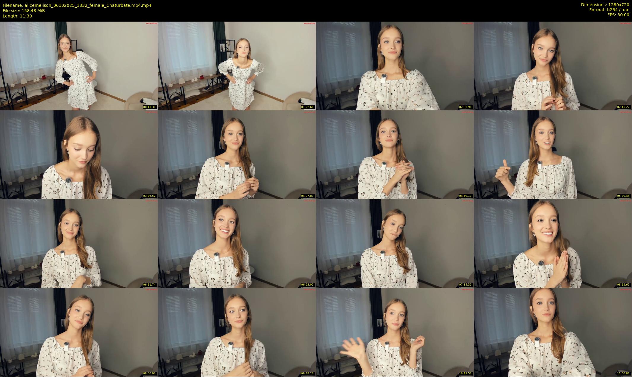 alicemelison — 12 minute Chaturbate female cam show recording, 720p, Oct 6, 2025