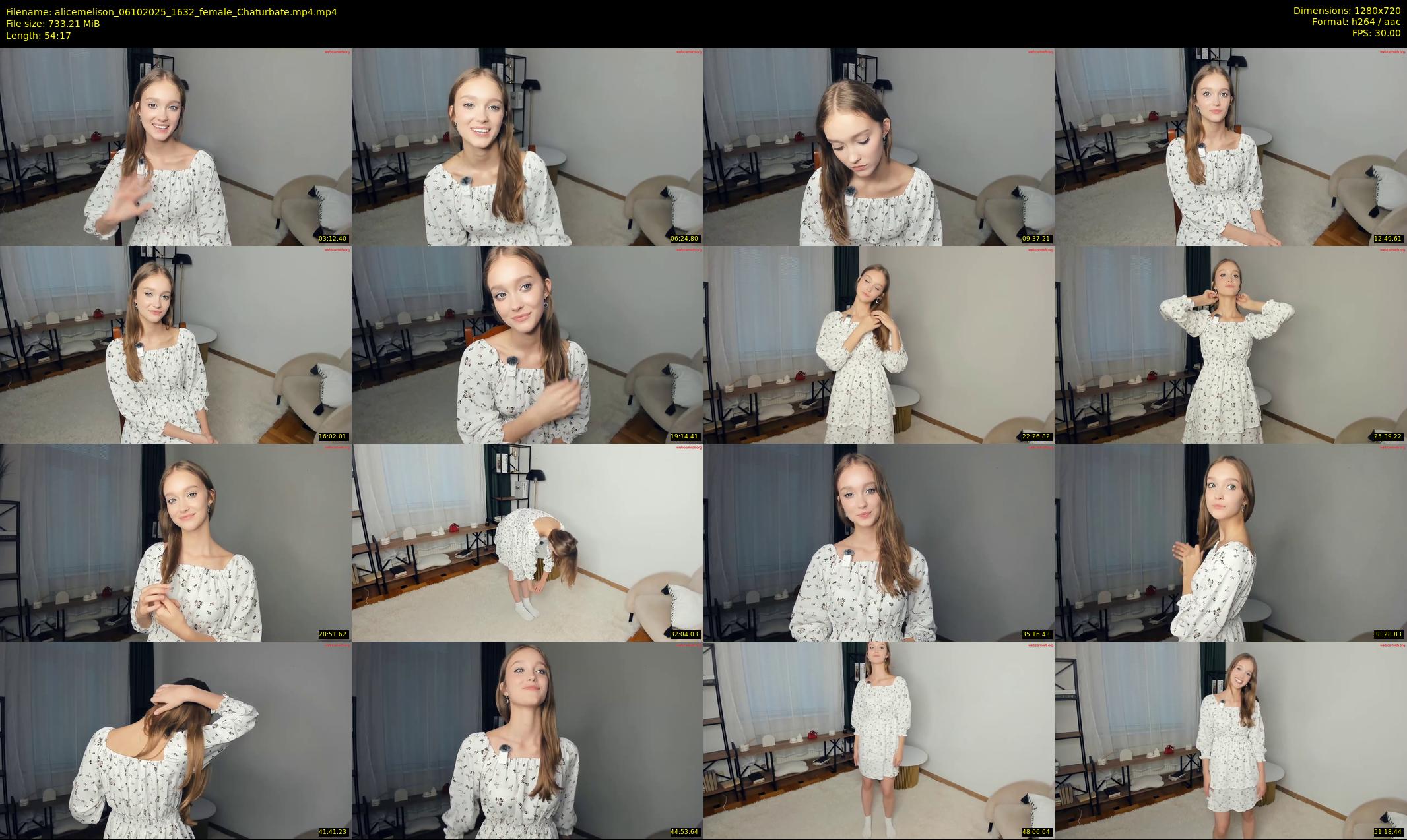 alicemelison — 55 minute Chaturbate female cam show recording, 720p, Oct 6, 2025