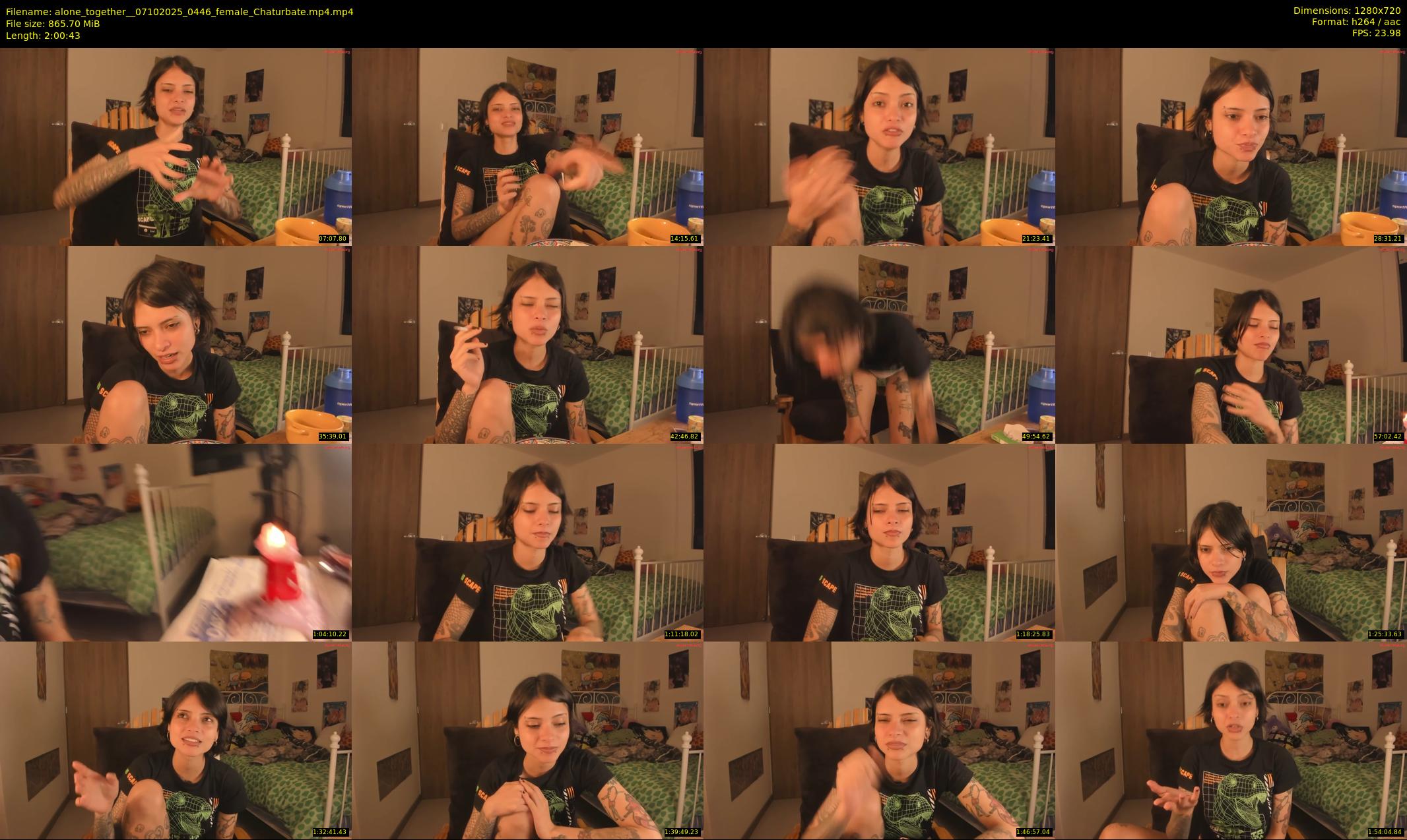 alone_together_ — 121 minute Chaturbate female cam show recording, 720p, Oct 7, 2025