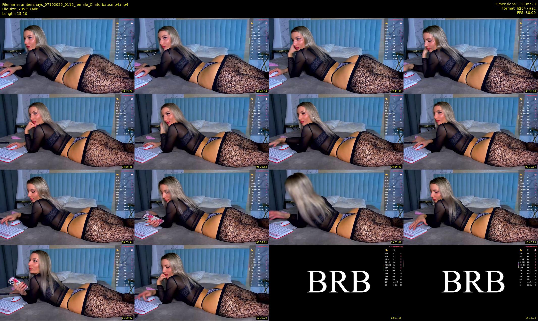 ambershays — 16 minute Chaturbate female cam show recording, 720p, Oct 7, 2025