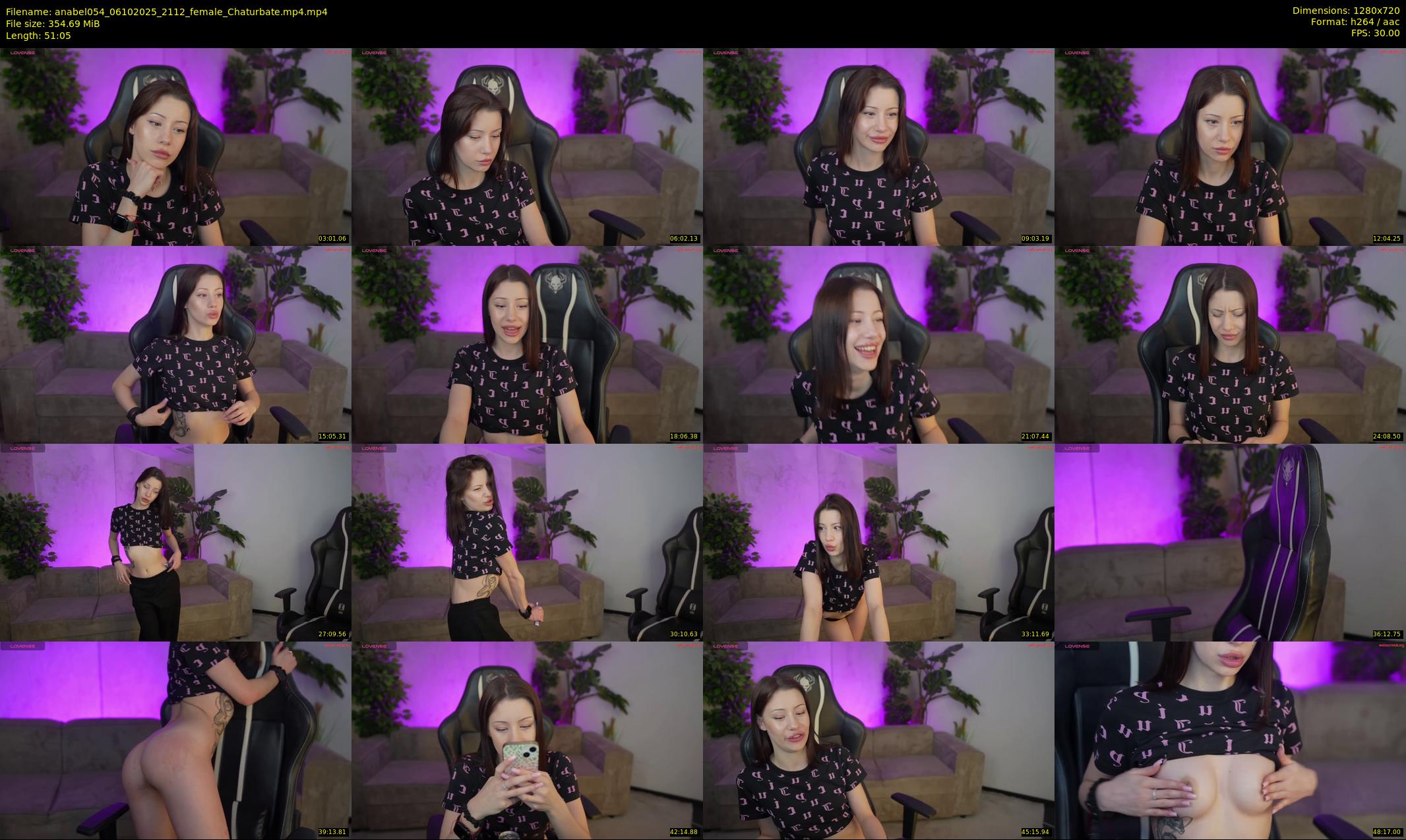 anabel054 — 52 minute Chaturbate female cam show recording, 720p, Oct 6, 2025