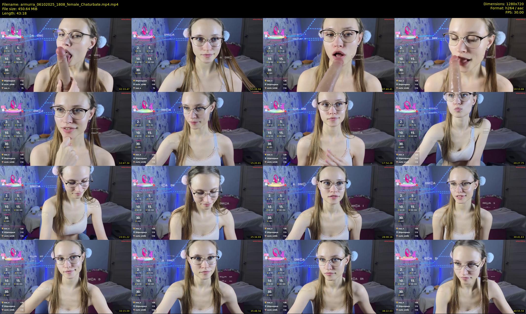 armurra — 44 minute Chaturbate female cam show recording, 720p, Oct 6, 2025