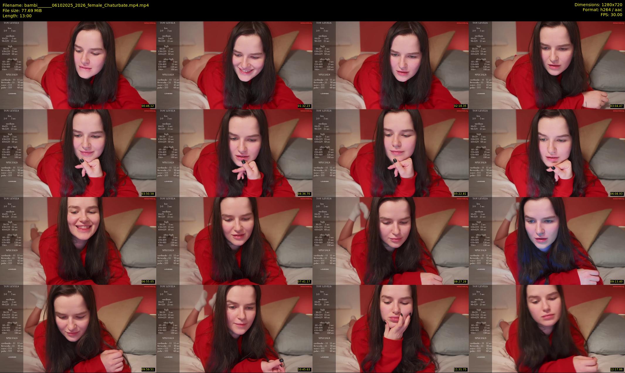 bambi______ — 13 minute Chaturbate female cam show recording, 720p, Oct 6, 2025