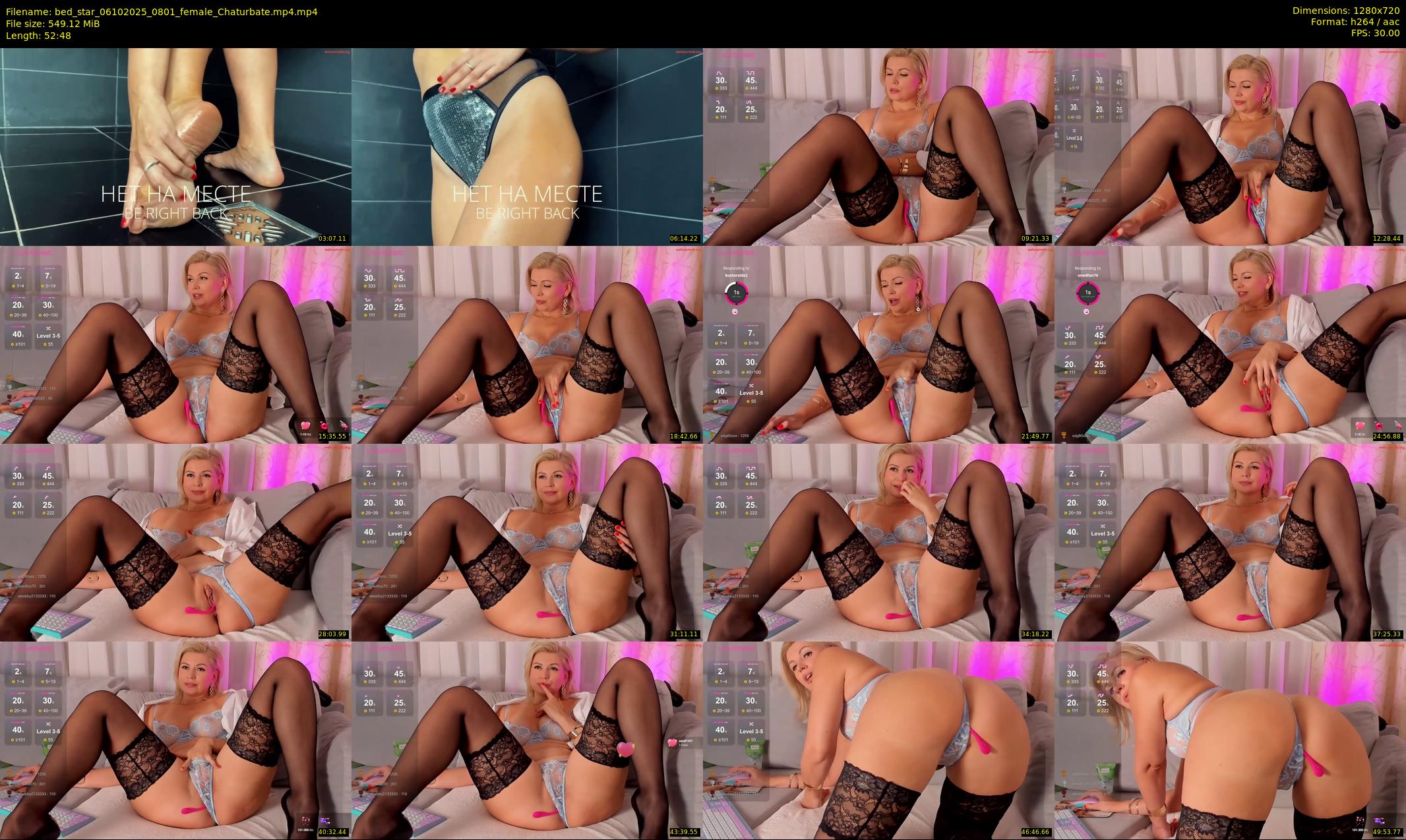 bed_star — 53 minute Chaturbate female cam show recording, 720p, Oct 6, 2025