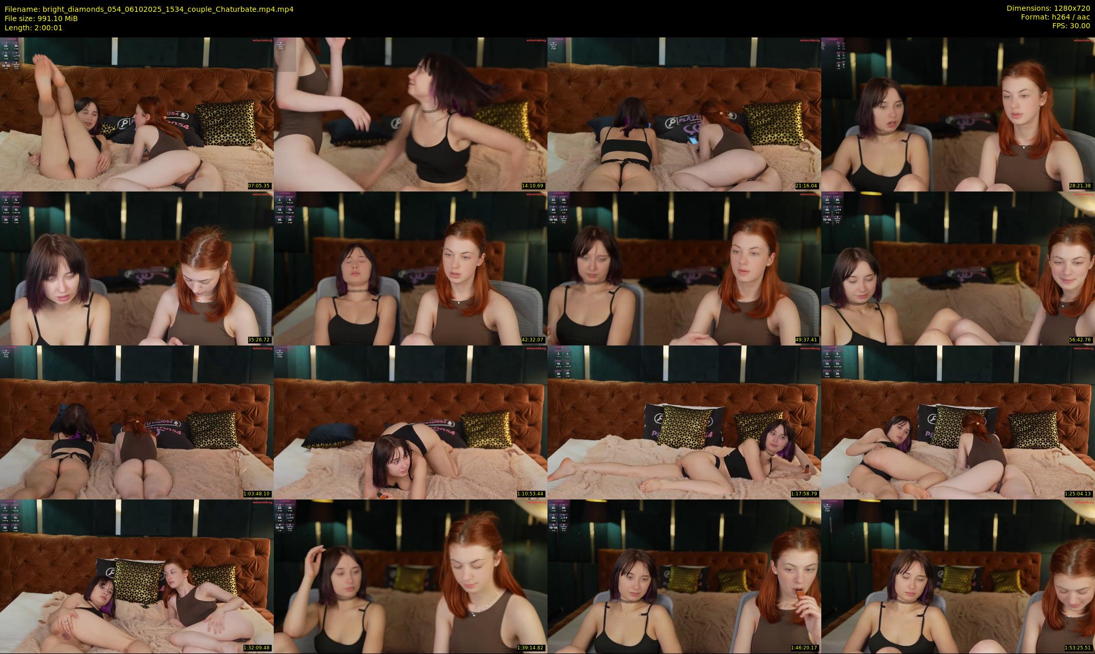 bright_diamonds_054 — 121 minute Chaturbate couple cam show recording, 720p, Oct 6, 2025