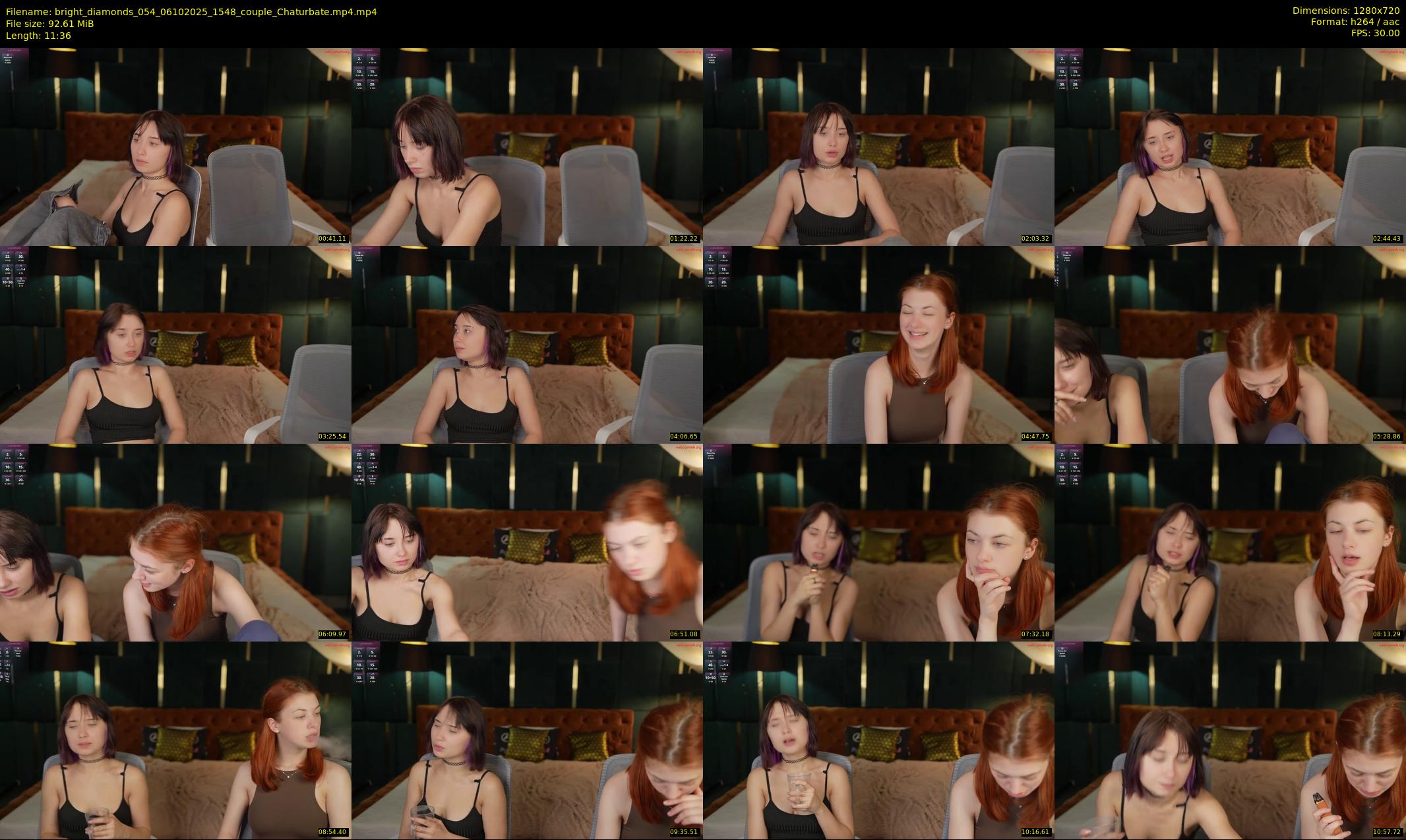 bright_diamonds_054 — 12 minute Chaturbate couple cam show recording, 720p, Oct 6, 2025