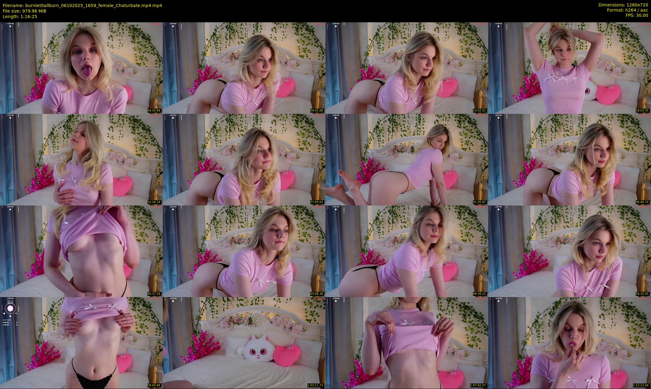 burnletitallburn — 77 minute Chaturbate female cam show recording, 720p, Oct 6, 2025