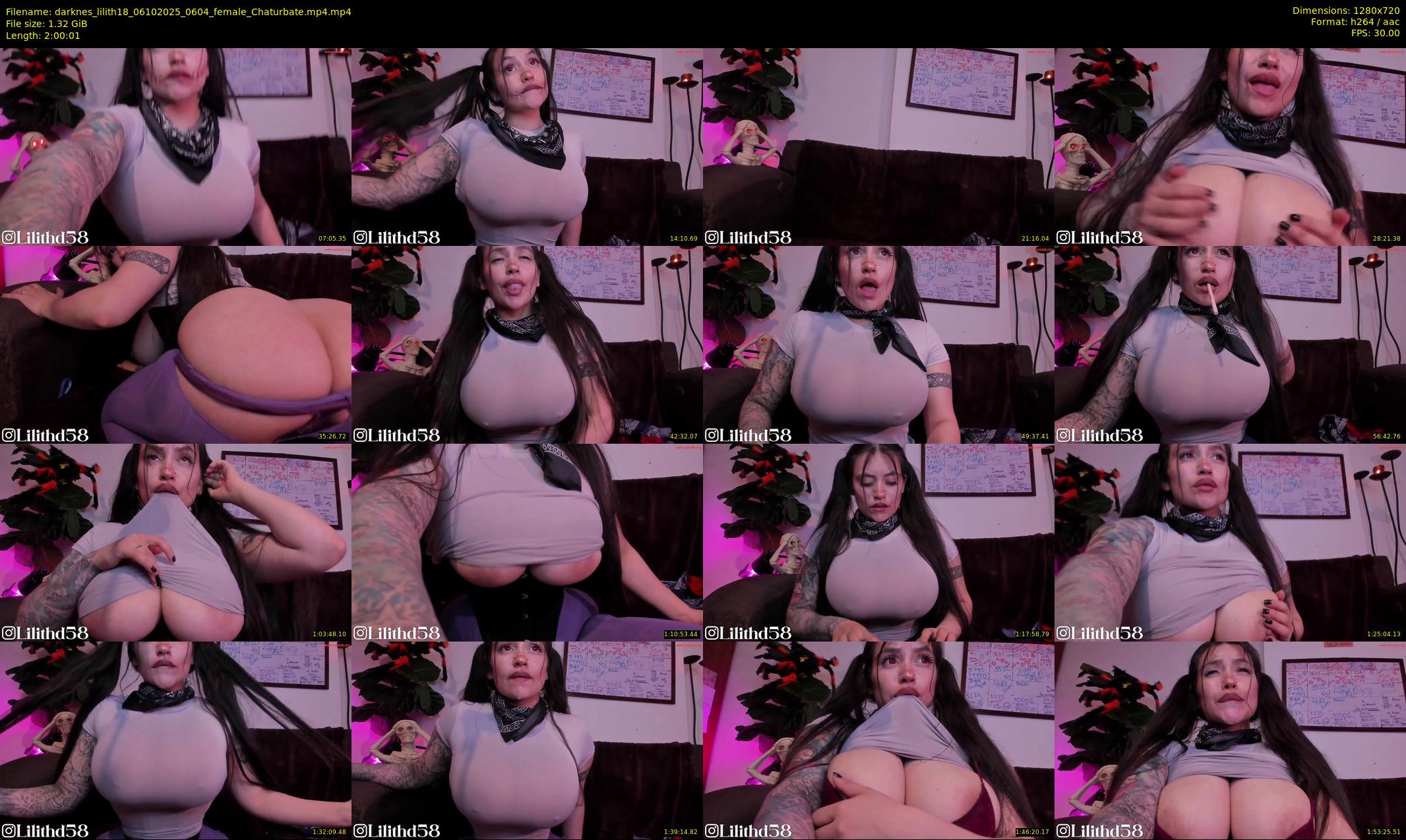 darknes_lilith18 — 121 minute Chaturbate female cam show recording, 720p, Oct 6, 2025