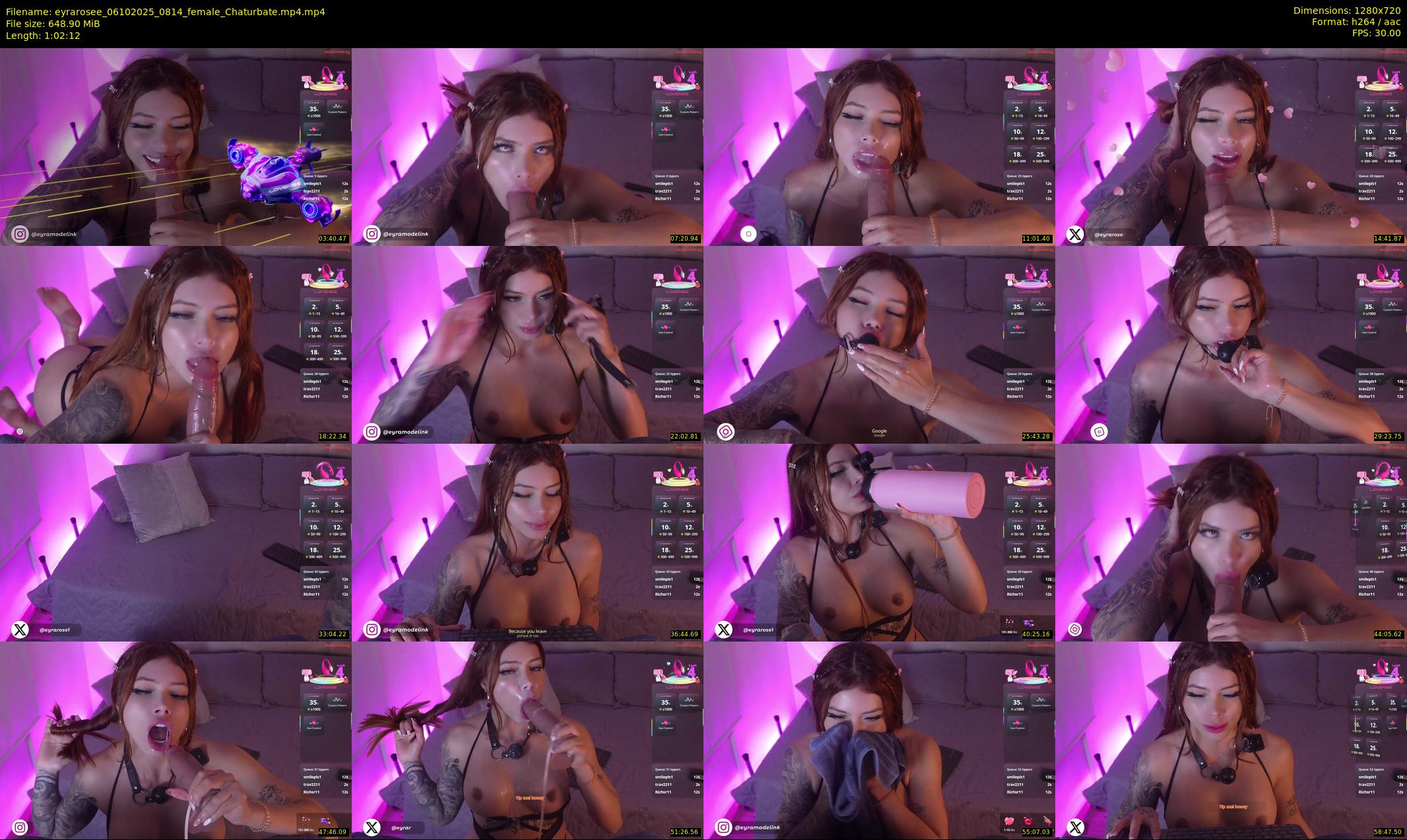 eyrarosee — 63 minute Chaturbate female cam show recording, 720p, Oct 6, 2025