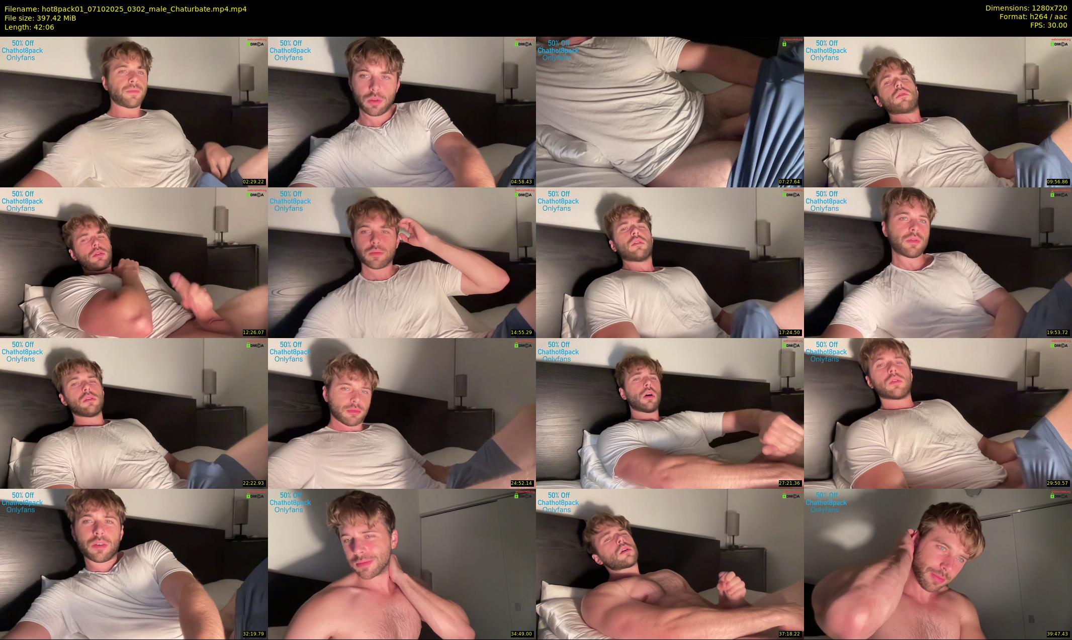 hot8pack01 — 43 minute Chaturbate male cam show recording, 720p, Oct 7, 2025