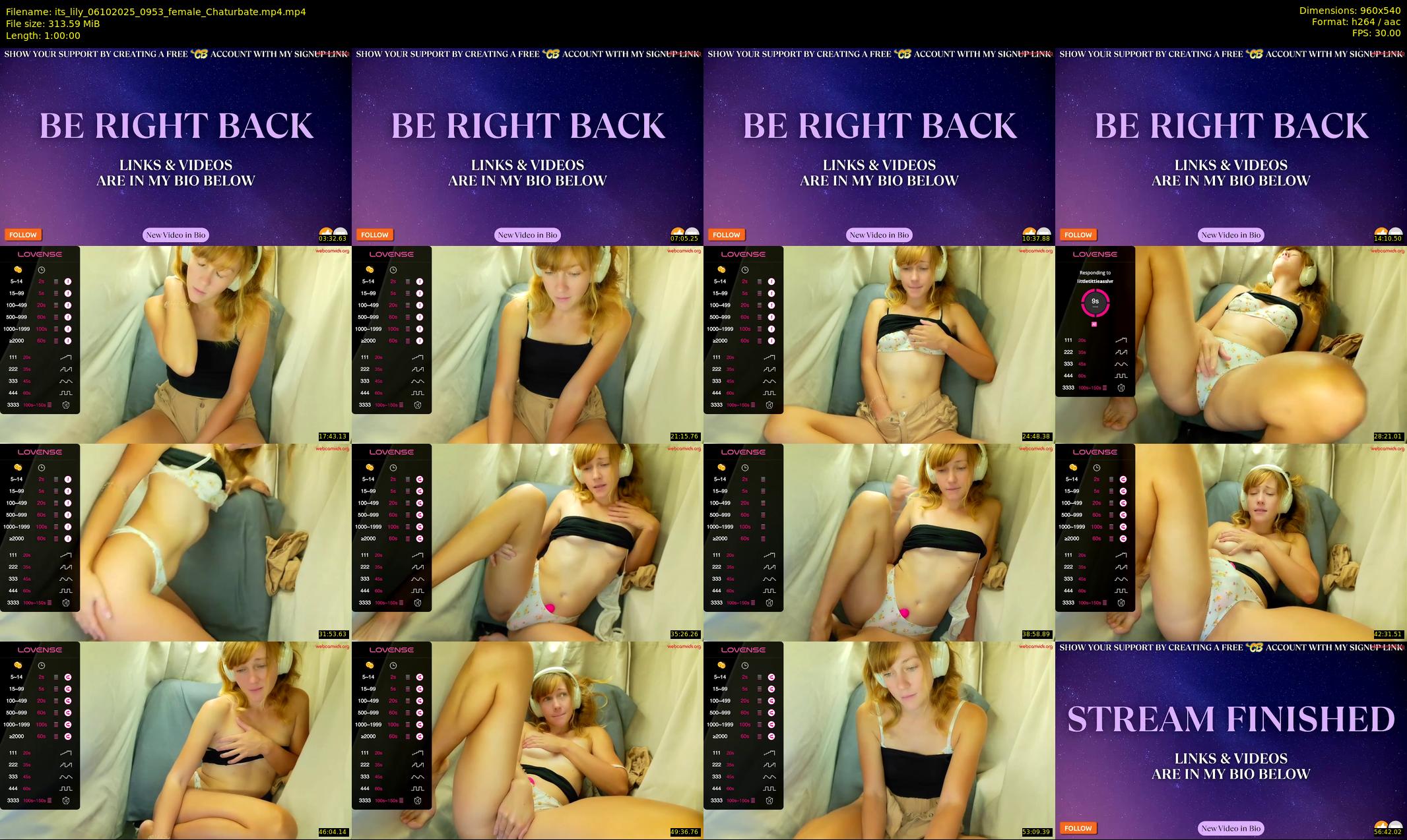 its_lily — 60 minute Chaturbate female cam show recording, 480p, Oct 6, 2025