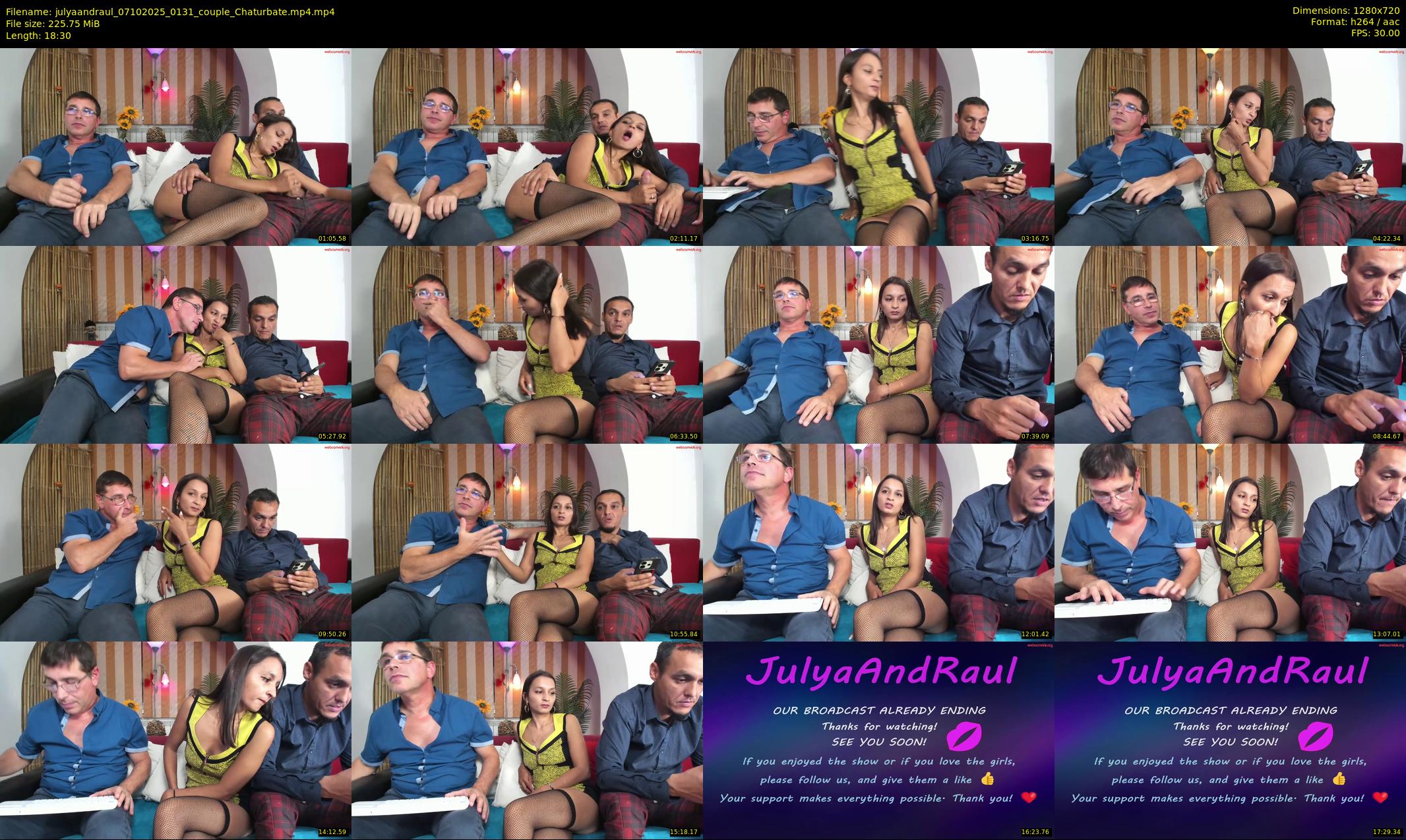 julyaandraul — 19 minute Chaturbate couple cam show recording, 720p, Oct 7, 2025