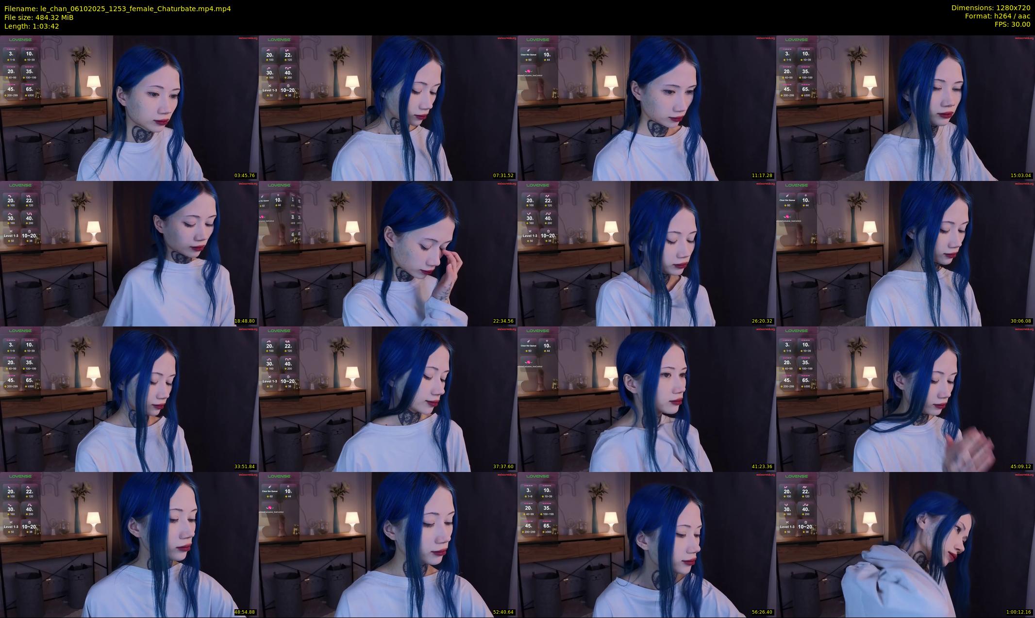 le_chan — 64 minute Chaturbate female cam show recording, 720p, Oct 6, 2025