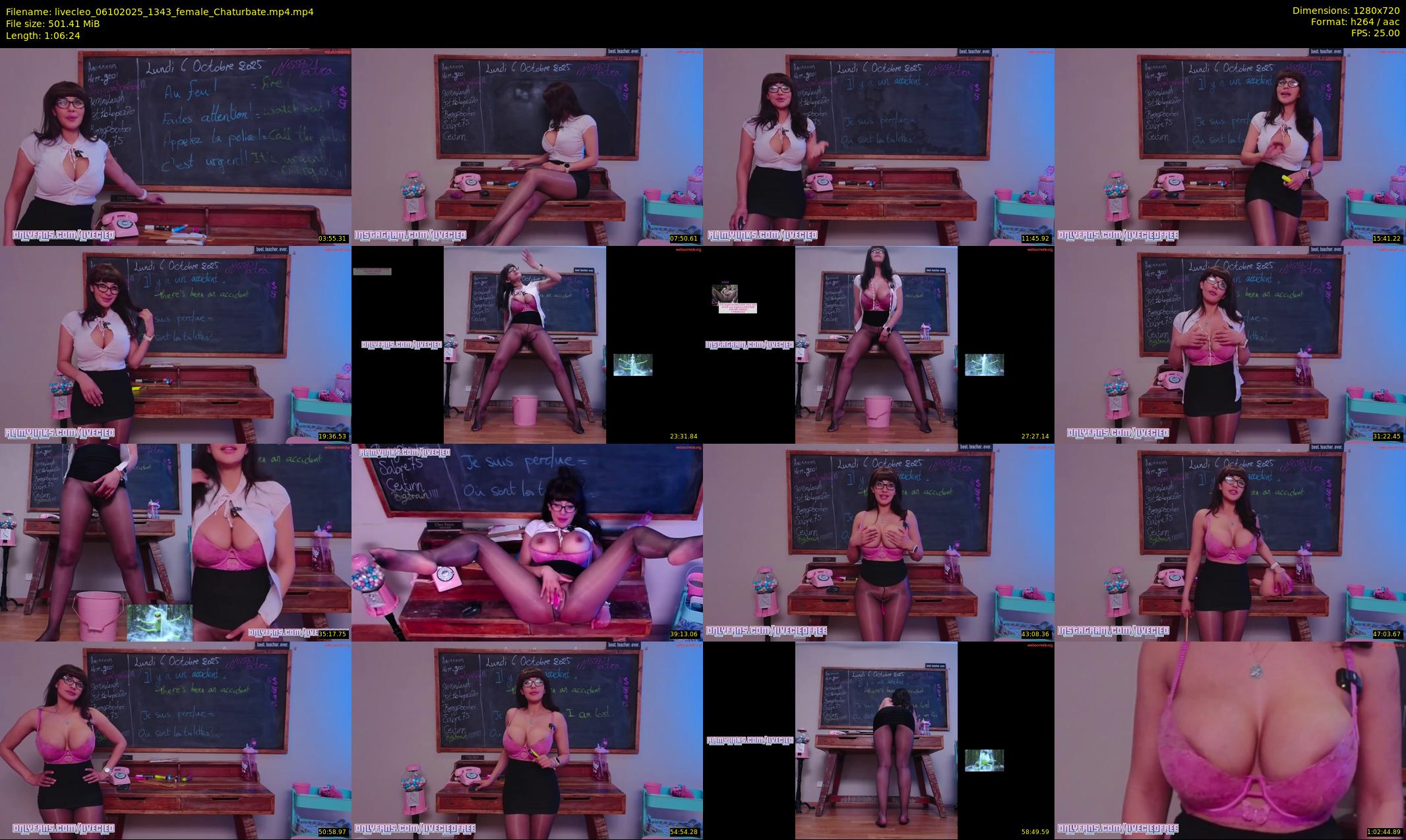 livecleo — 67 minute Chaturbate female cam show recording, 720p, Oct 6, 2025