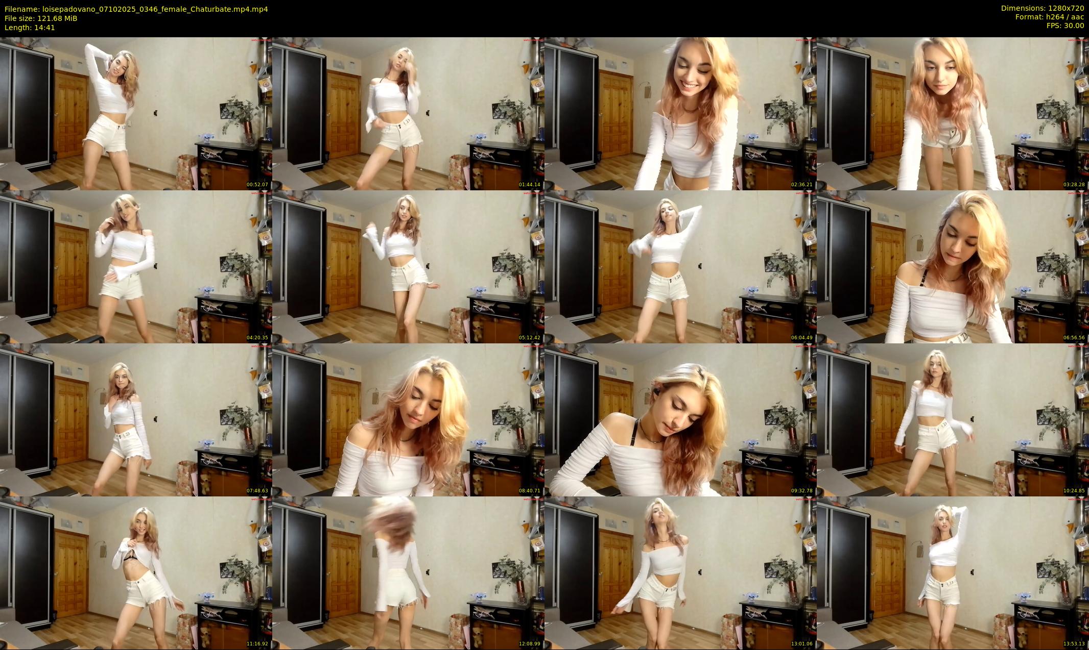 loisepadovano — 15 minute Chaturbate female cam show recording, 720p, Oct 7, 2025