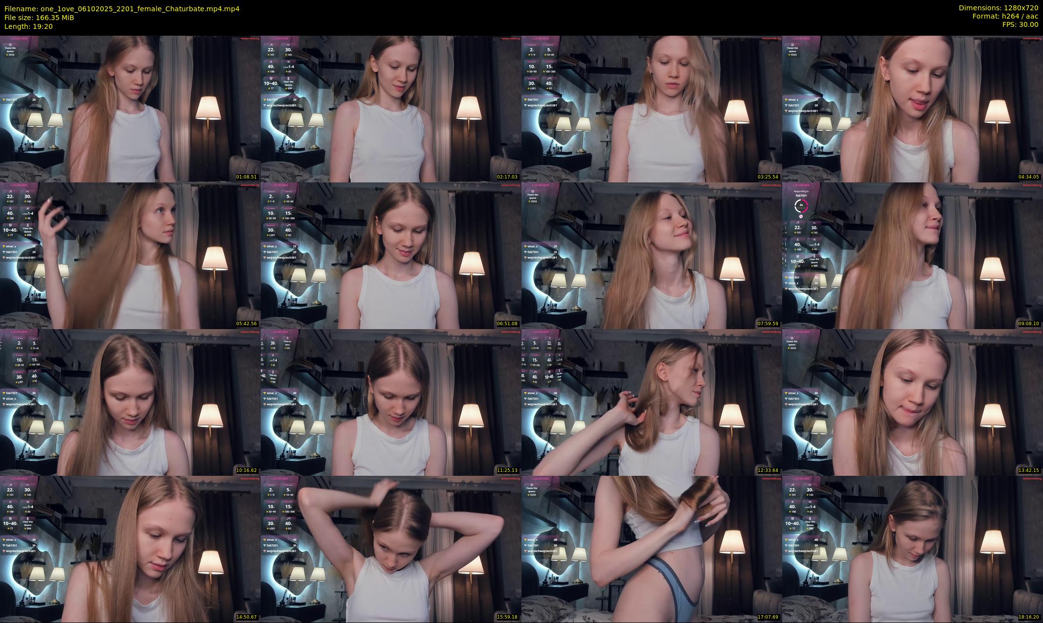 one_1ove — 20 minute Chaturbate female cam show recording, 720p, Oct 6, 2025
