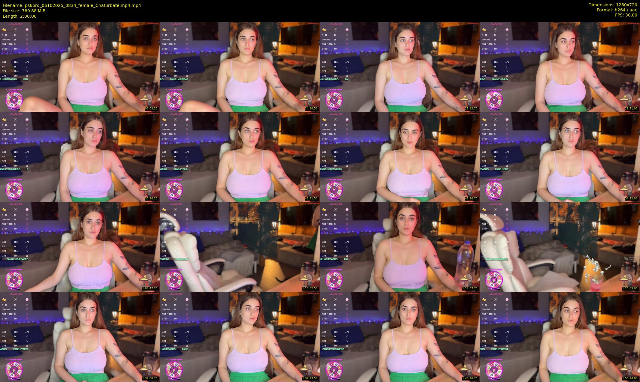ps6pro — 120 minute Chaturbate female cam show recording, 720p, Oct 6, 2025