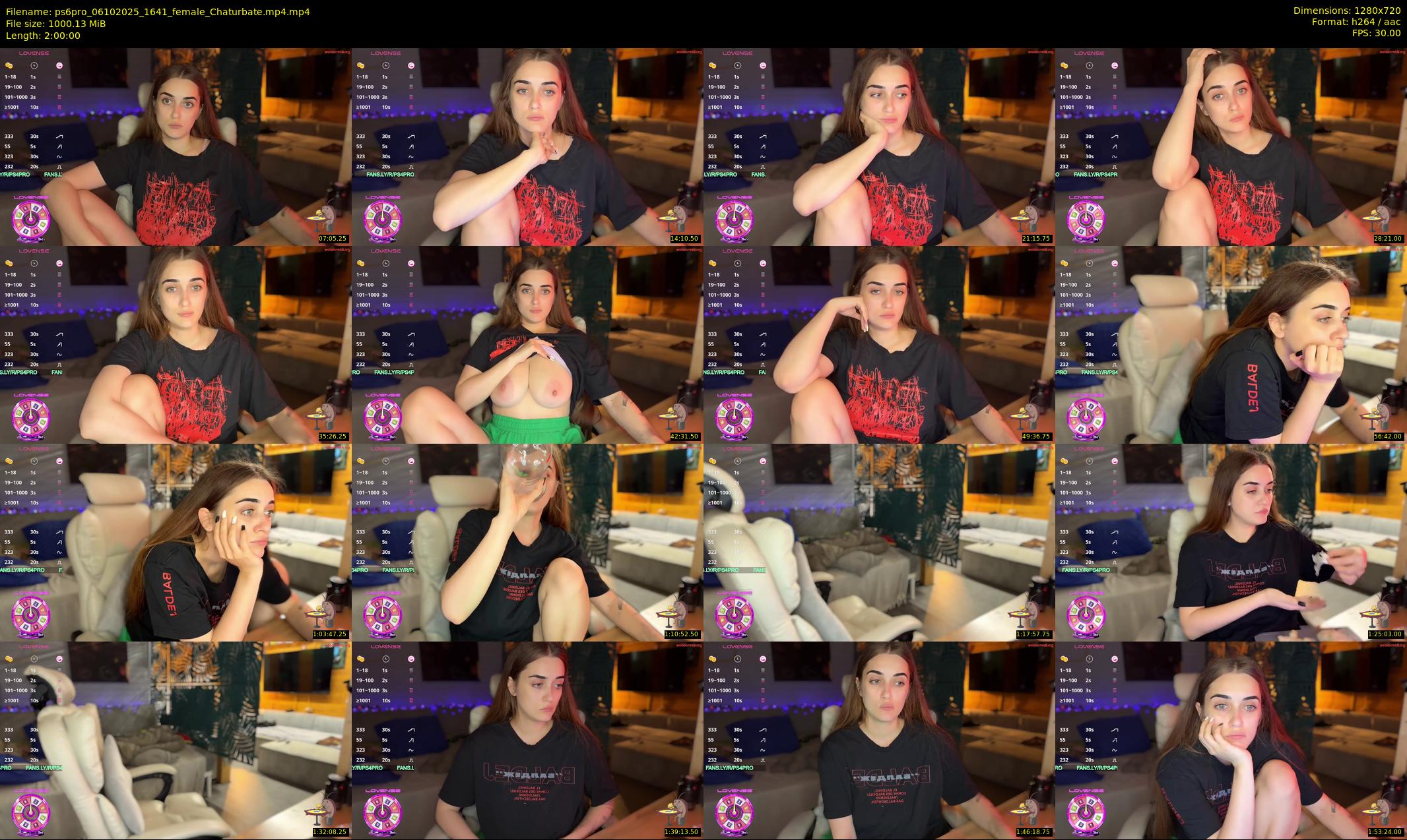 ps6pro — 120 minute Chaturbate female cam show recording, 720p, Oct 6, 2025