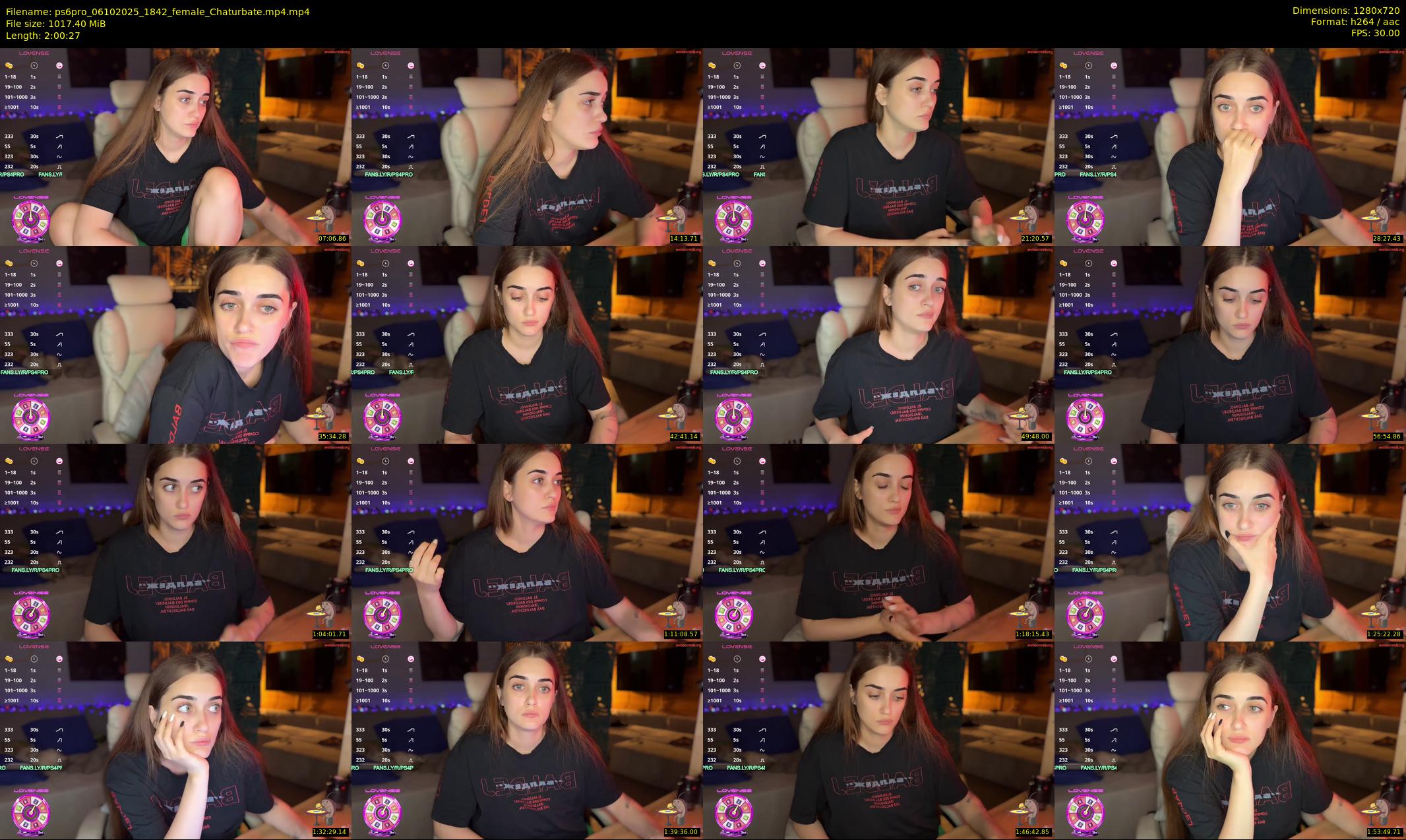 ps6pro — 121 minute Chaturbate female cam show recording, 720p, Oct 6, 2025