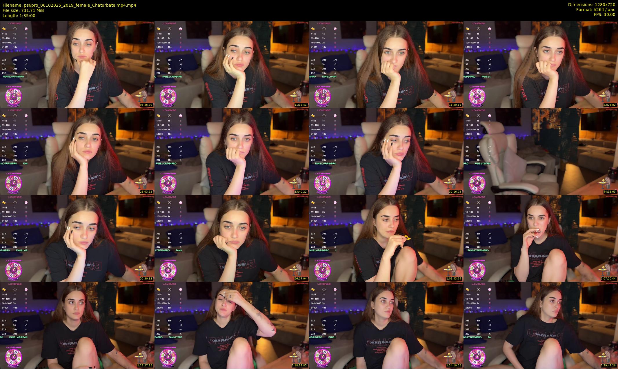 ps6pro — 95 minute Chaturbate female cam show recording, 720p, Oct 6, 2025