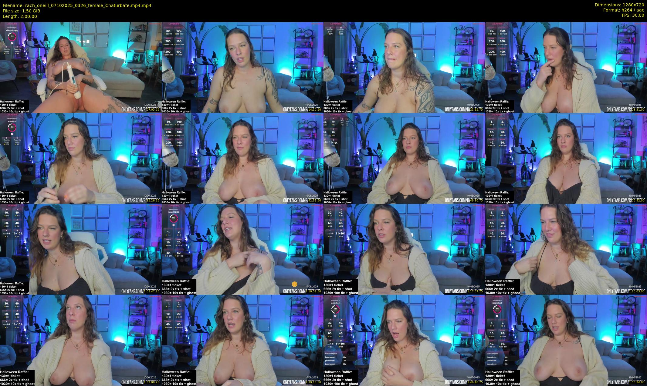 rach_oneill — 120 minute Chaturbate female cam show recording, 720p, Oct 7, 2025