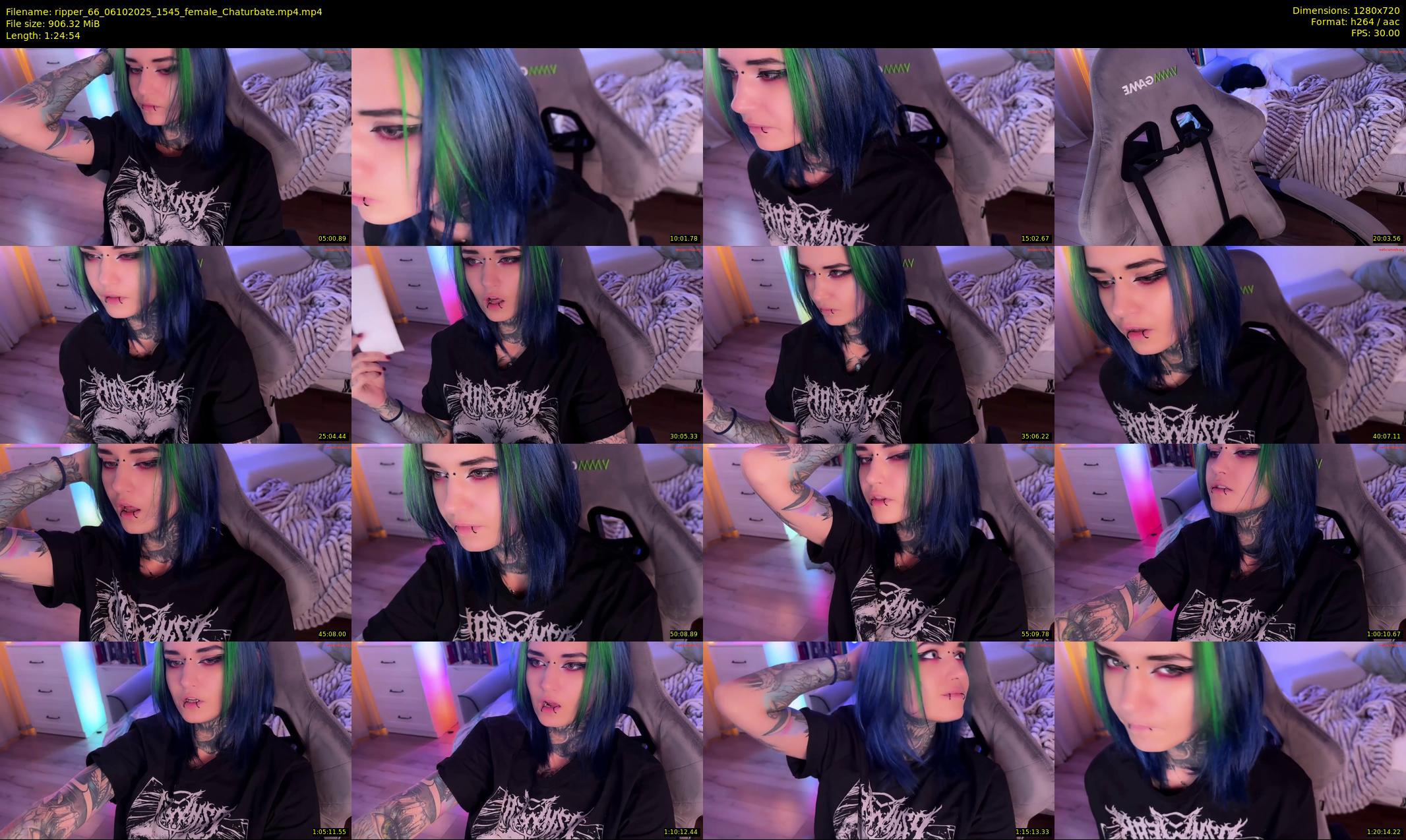 ripper_66 — 85 minute Chaturbate female cam show recording, 720p, Oct 6, 2025