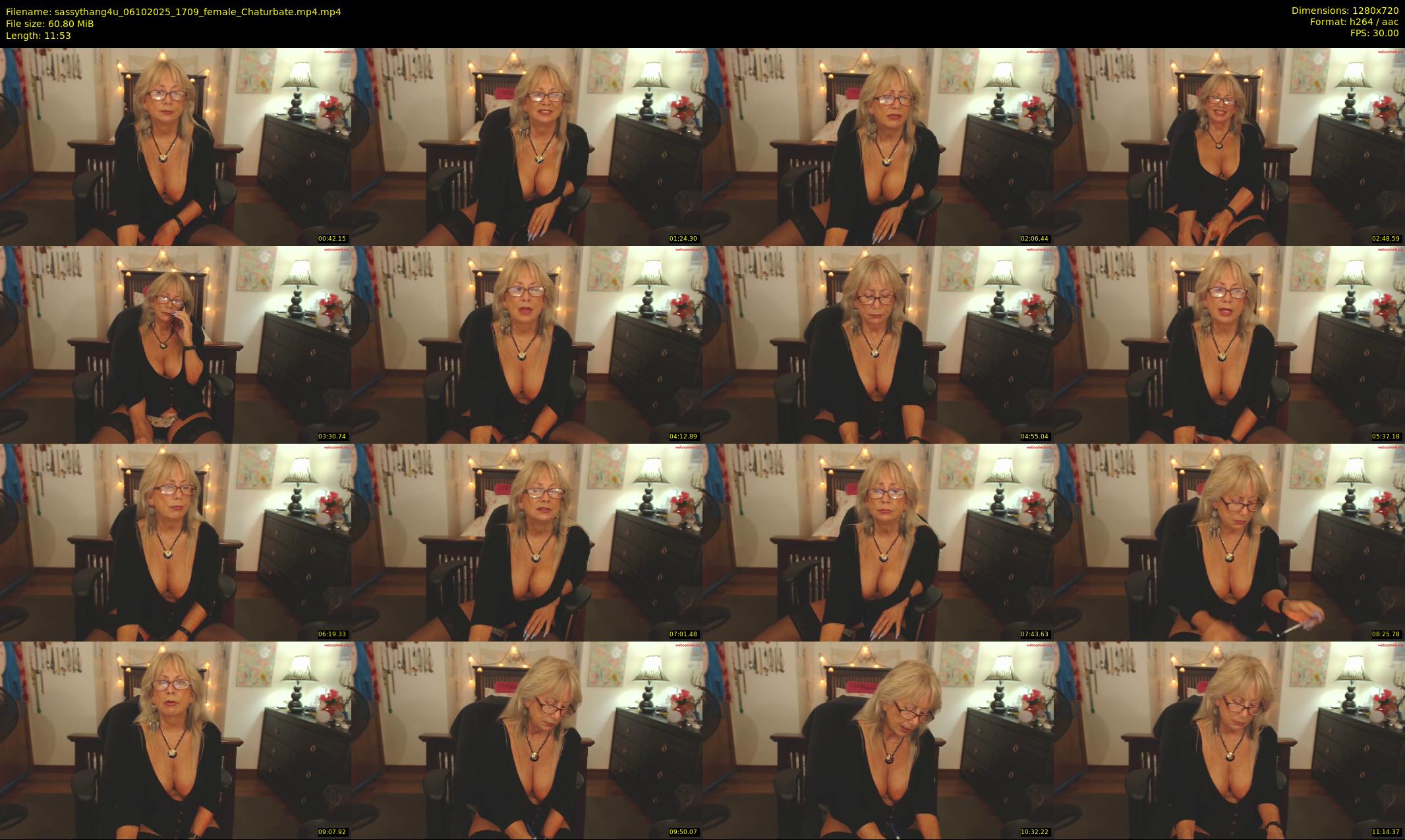 sassythang4u — 12 minute Chaturbate female cam show recording, 720p, Oct 6, 2025