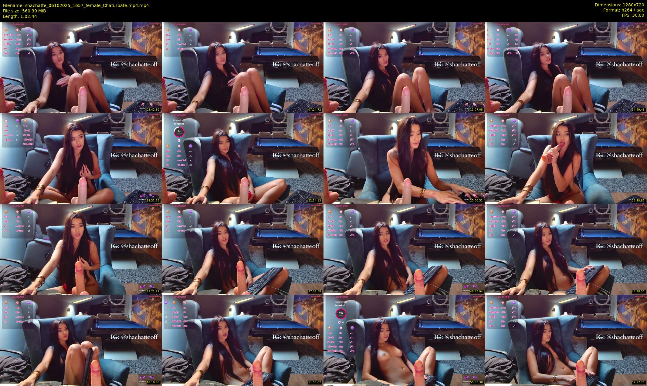 shachatte — 63 minute Chaturbate couple cam show recording, 720p, Oct 6, 2025