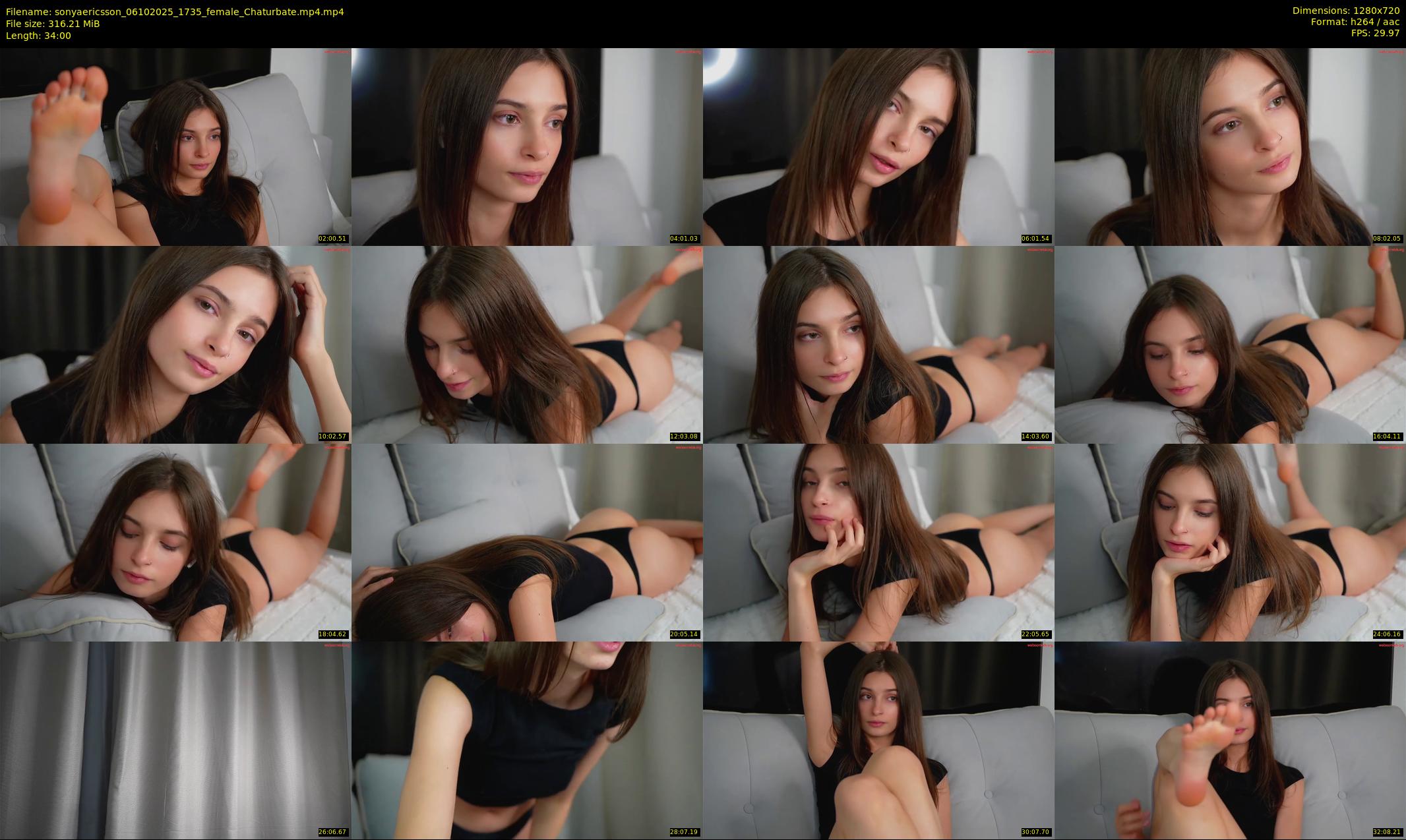 sonyaericsson — 34 minute Chaturbate female cam show recording, 720p, Oct 6, 2025