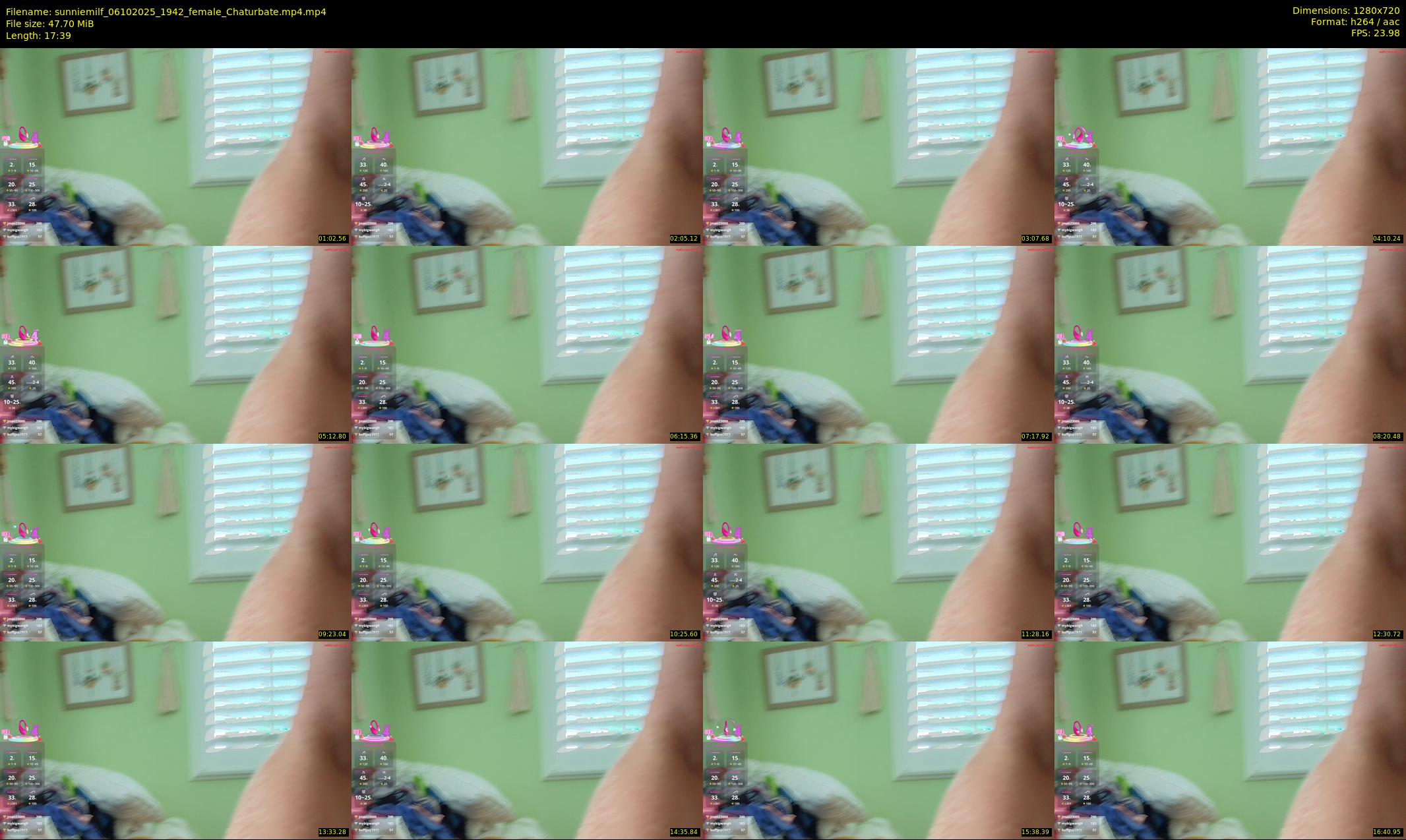 sunniemilf — 18 minute Chaturbate female cam show recording, 720p, Oct 6, 2025