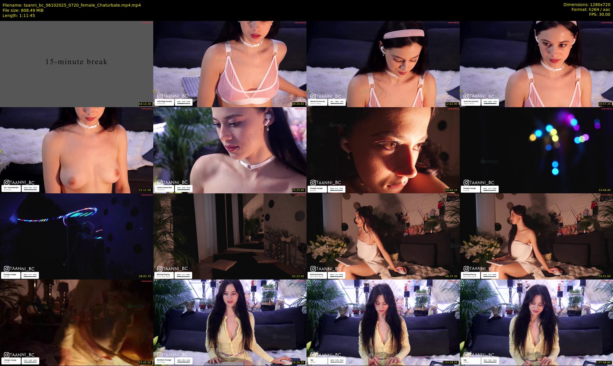 taanni_bc — 72 minute Chaturbate female cam show recording, 720p, Oct 6, 2025