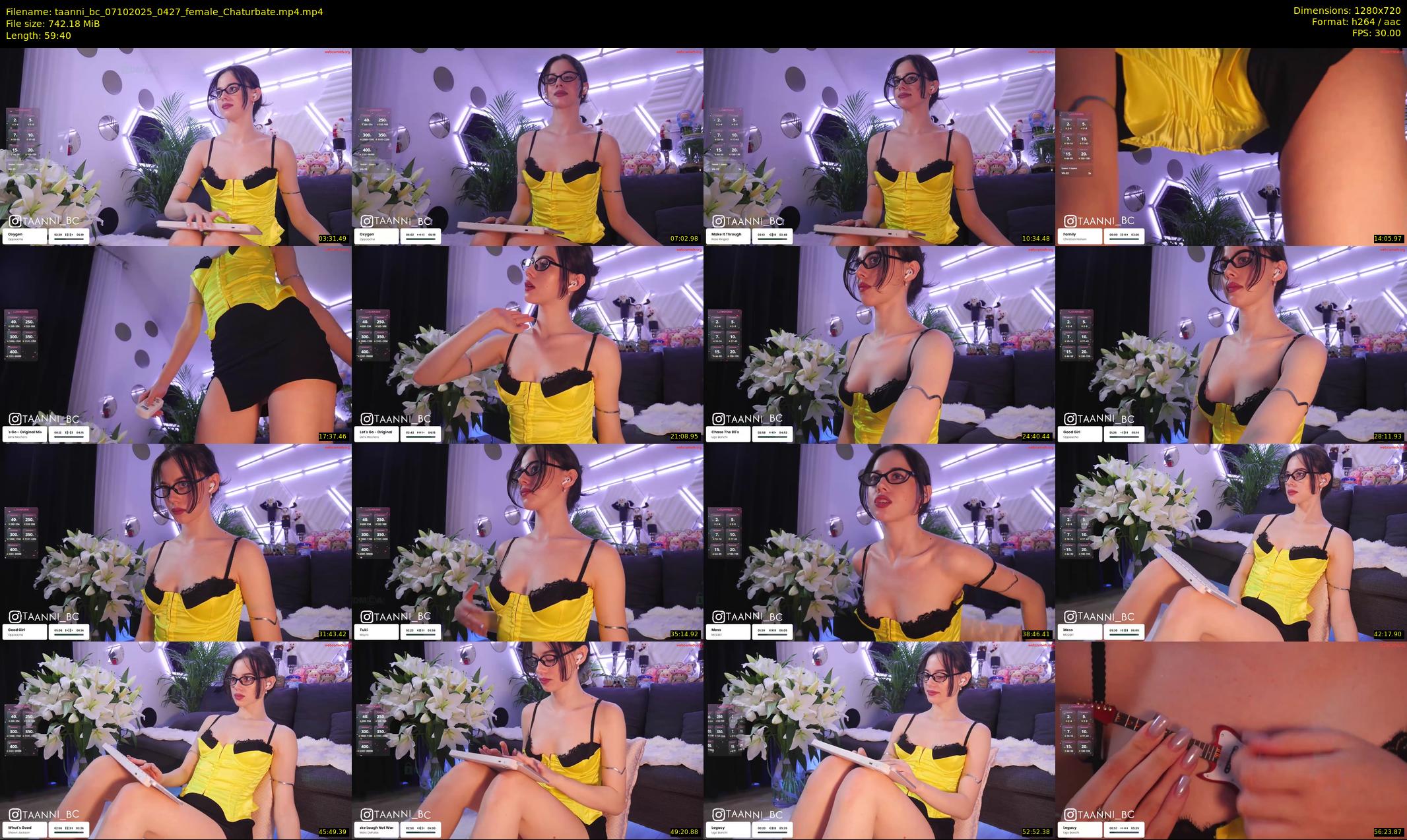 taanni_bc — 60 minute Chaturbate female cam show recording, 720p, Oct 7, 2025